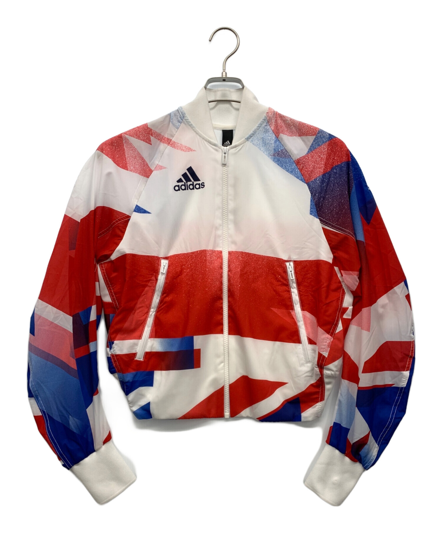 中古・古着通販】adidas (アディダス) ジャケット ホワイト×レッド 