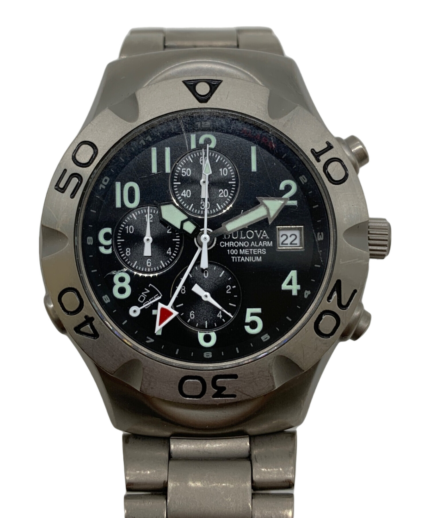 希少品　BULOVA ブローバ 93661 クォーツ アナログ 腕時計 チタン 中古・古着通販】BULOVA (ブローバ) 腕時計｜ブランド・古着通販