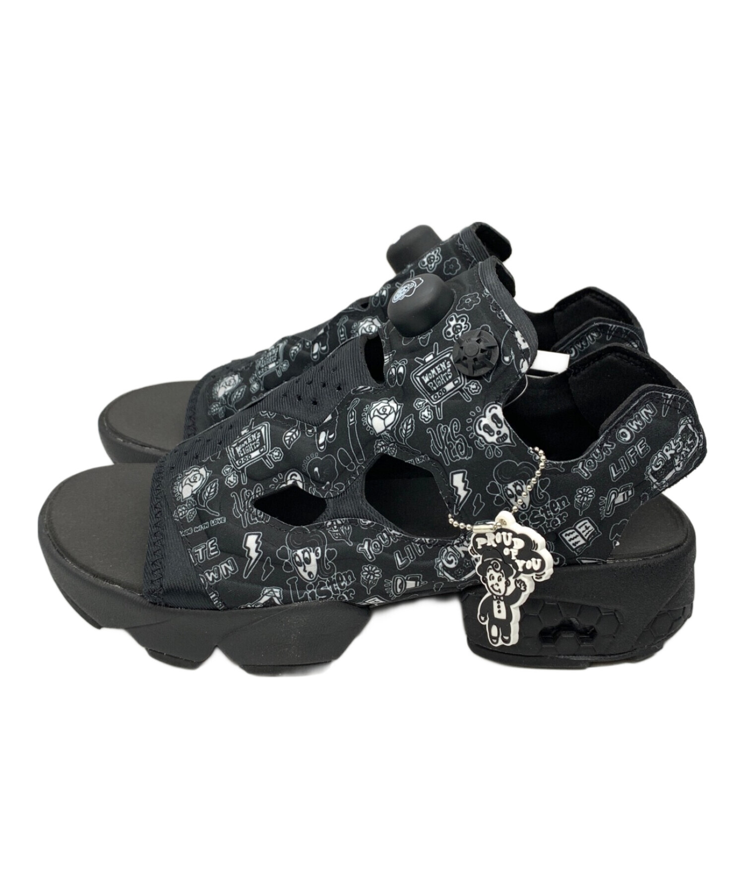 中古・古着通販】REEBOK (リーボック) サンダル ブラック サイズ:26 未