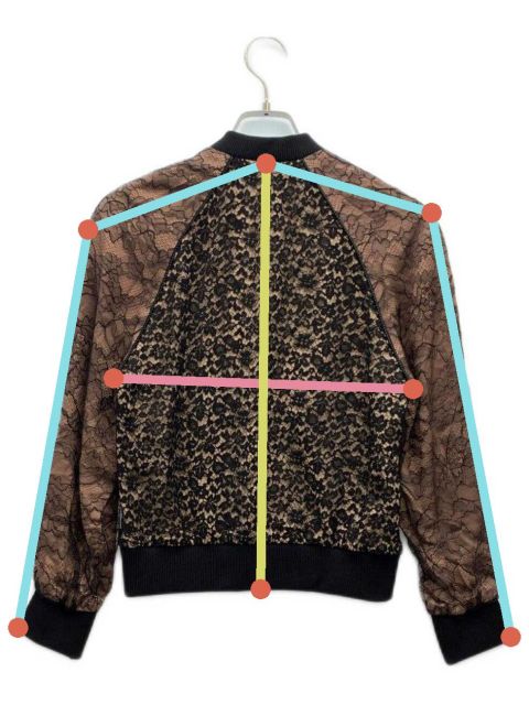 中古・古着通販】GUCCI (グッチ) レースブルゾンジャケット ブラック