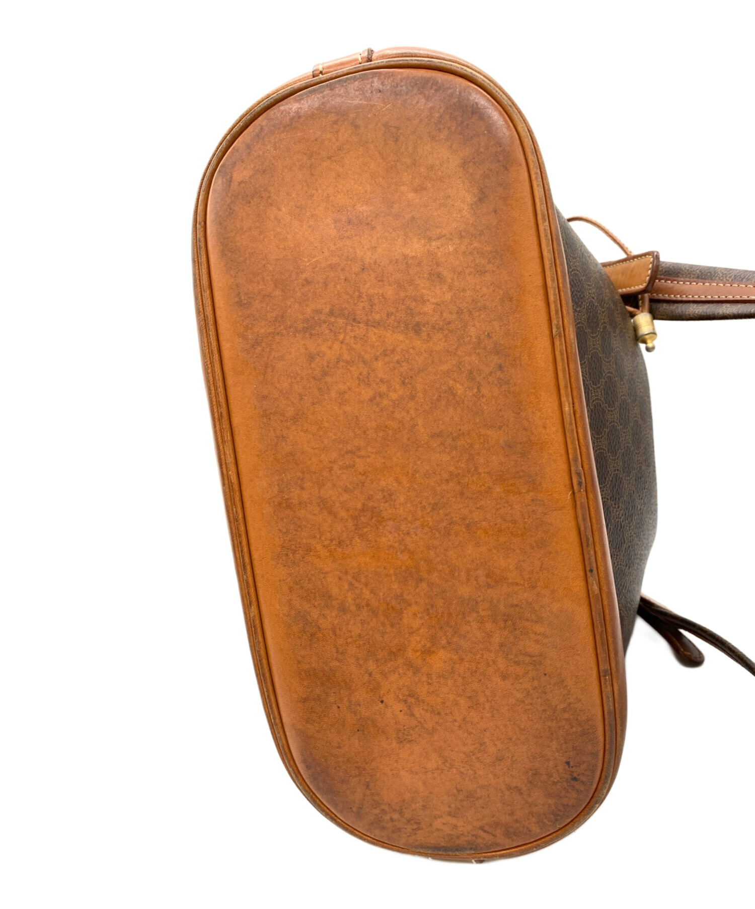 CELINE セリーヌ 巾着 ショルダーバッグ ポーチ付き 中古・古着通販】CELINE (セリーヌ) 巾着ショルダーバッグ ブラウン