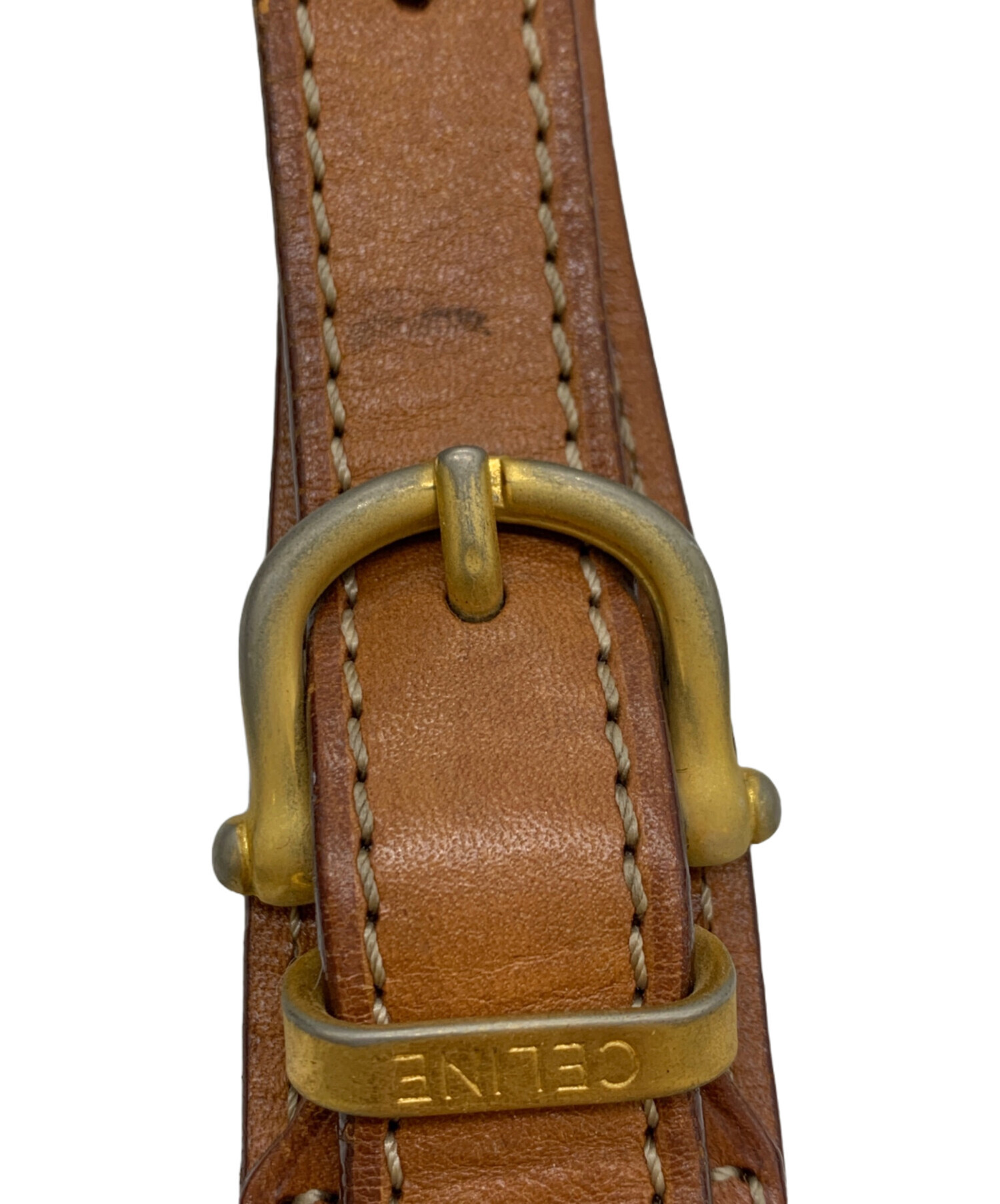 中古・古着通販】CELINE (セリーヌ) 巾着ショルダーバッグ ブラウン