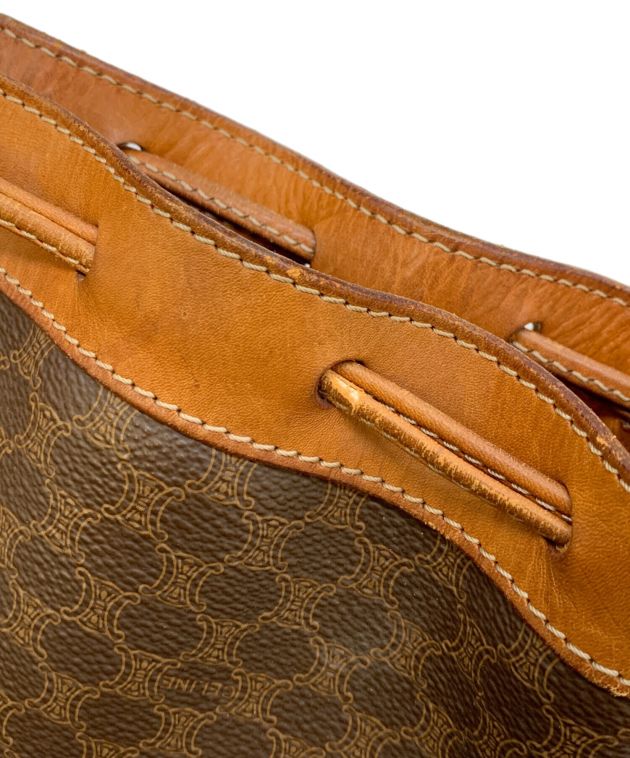 中古・古着通販】CELINE (セリーヌ) 巾着ショルダーバッグ ブラウン
