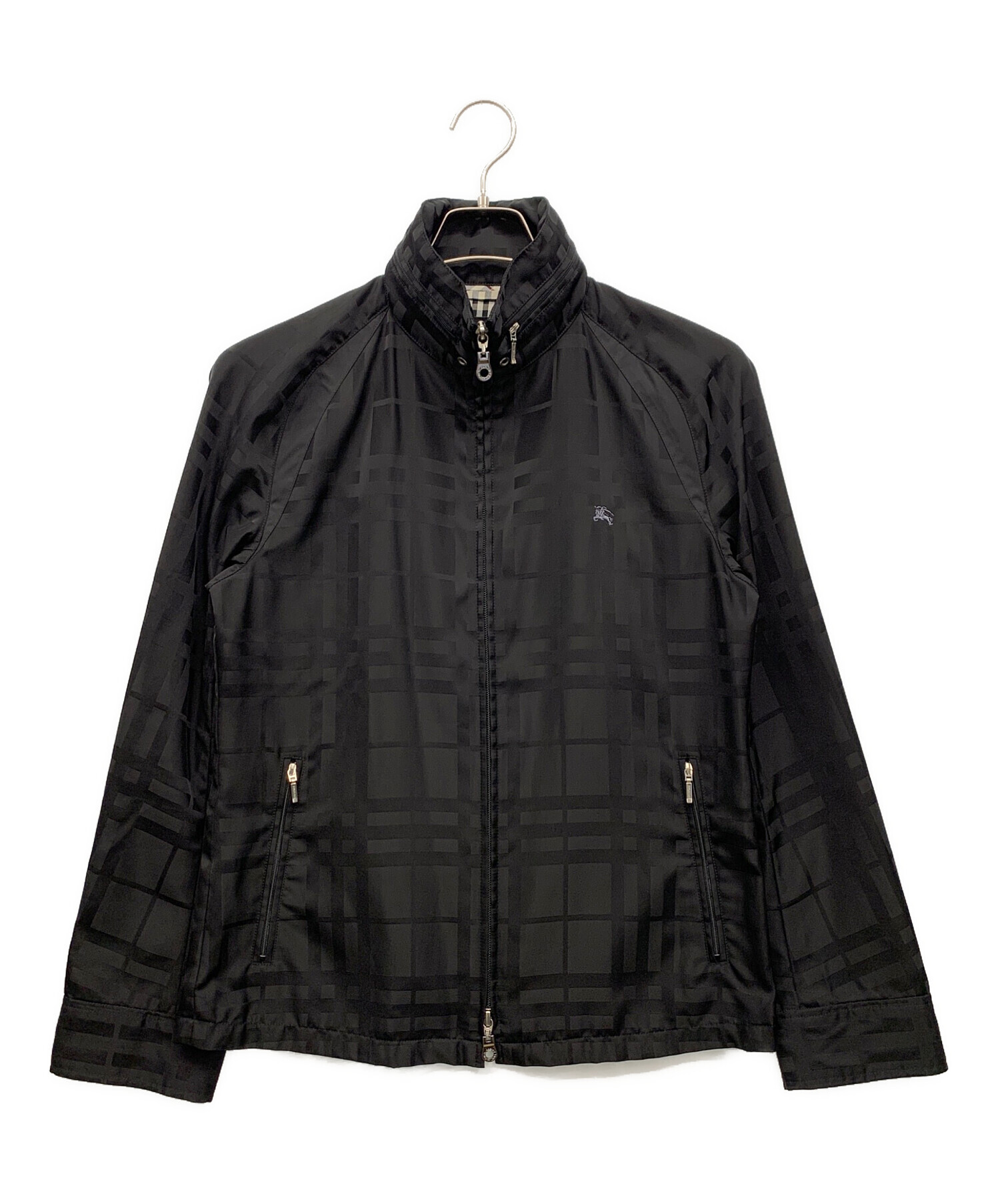 三陽商会 バーバリーブラックレーベル【BURBERRY BLACK LABEL】麻混 2B テーラードジャケット 黒/銀ボタン 本切羽 2993R4 BURBERRY BLACK LABEL バーバリー ブラックレーベル コート 三