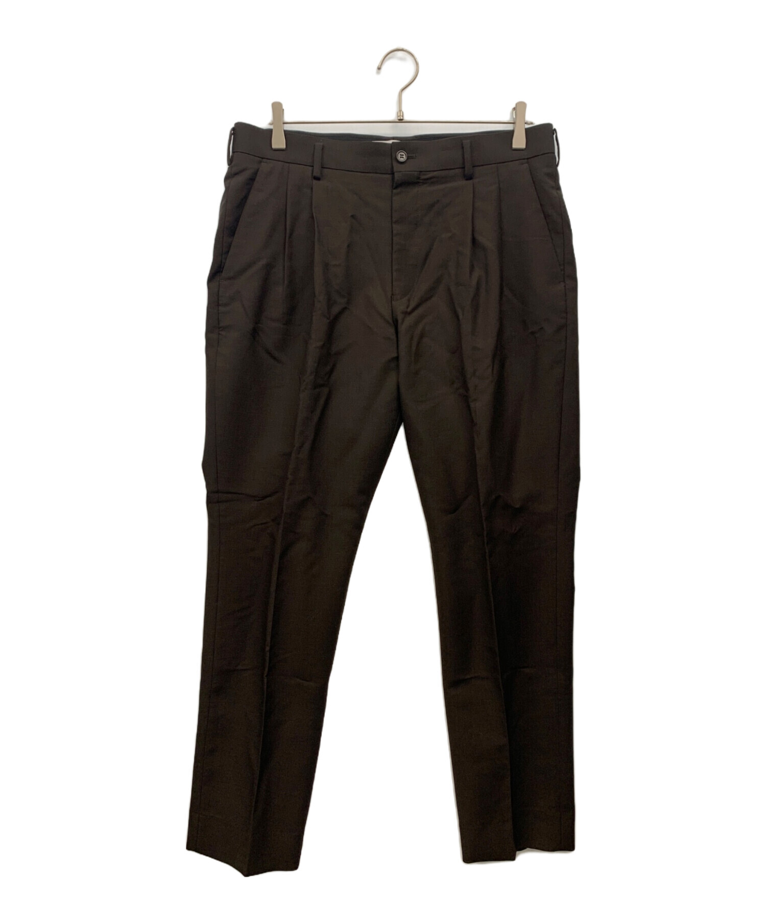 中古・古着通販】MARKA (マーカ) センタープレスパンツ ブラウン 