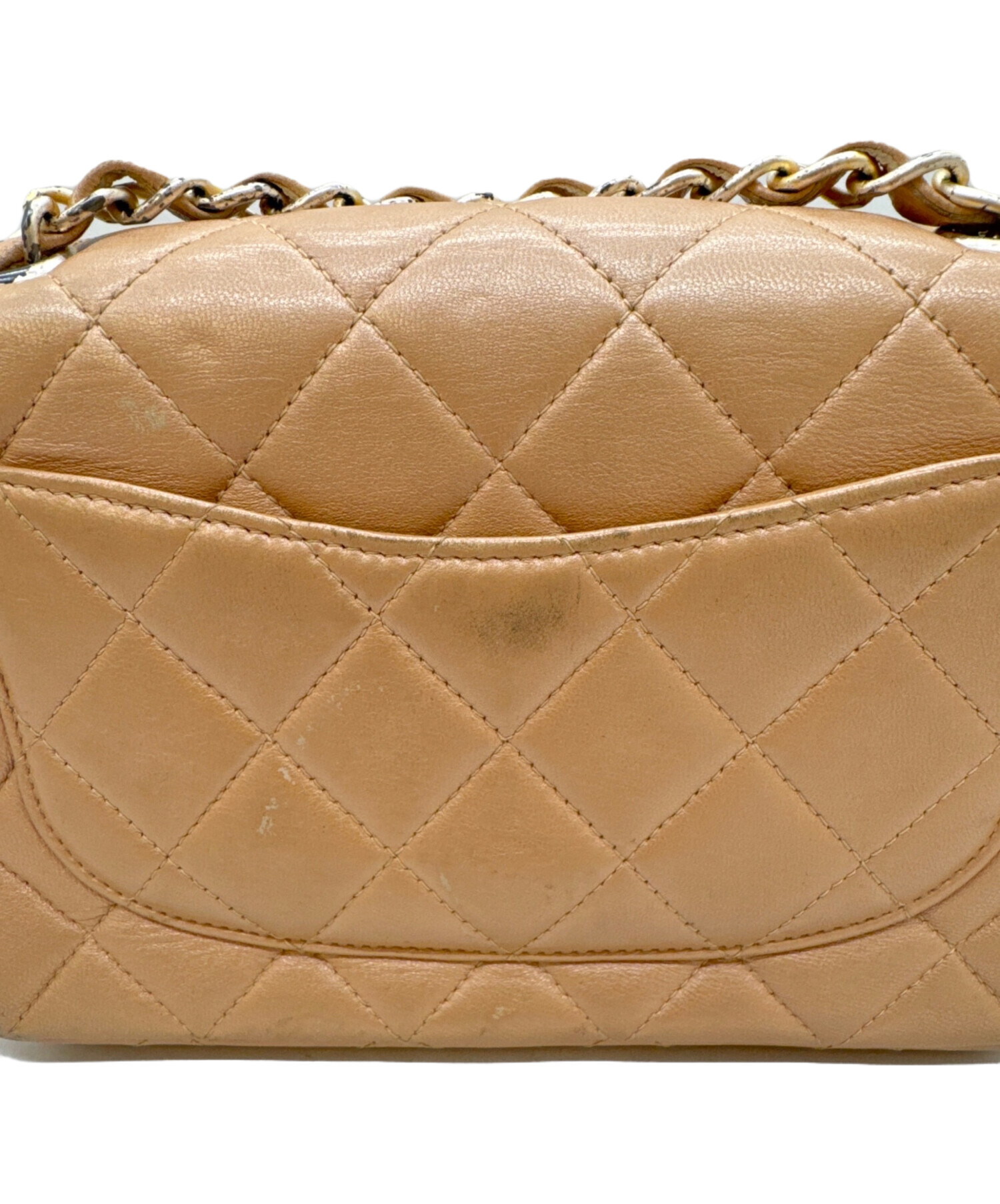 CHANEL シャネル ショルダーバッグ  ベージュ 【古着】【中古】【送料無料】 中古・古着通販】CHANEL (シャネル) ココマークミニショルダーバッグ