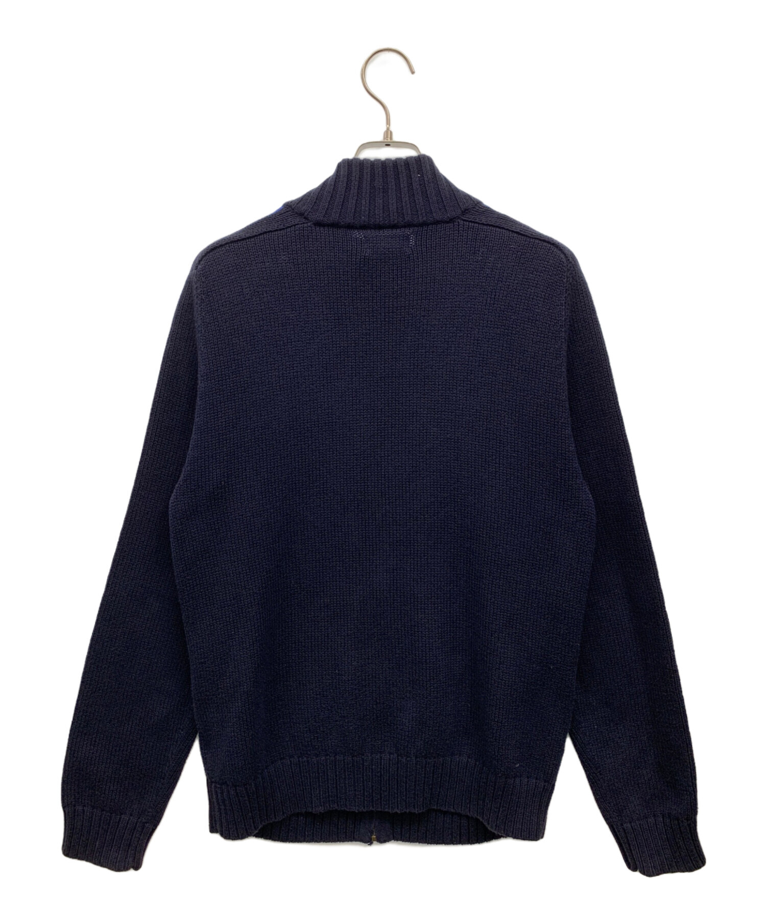 ポロ・ラルフ・ローレン ネイビー ジップアップセーター古着 ポロ