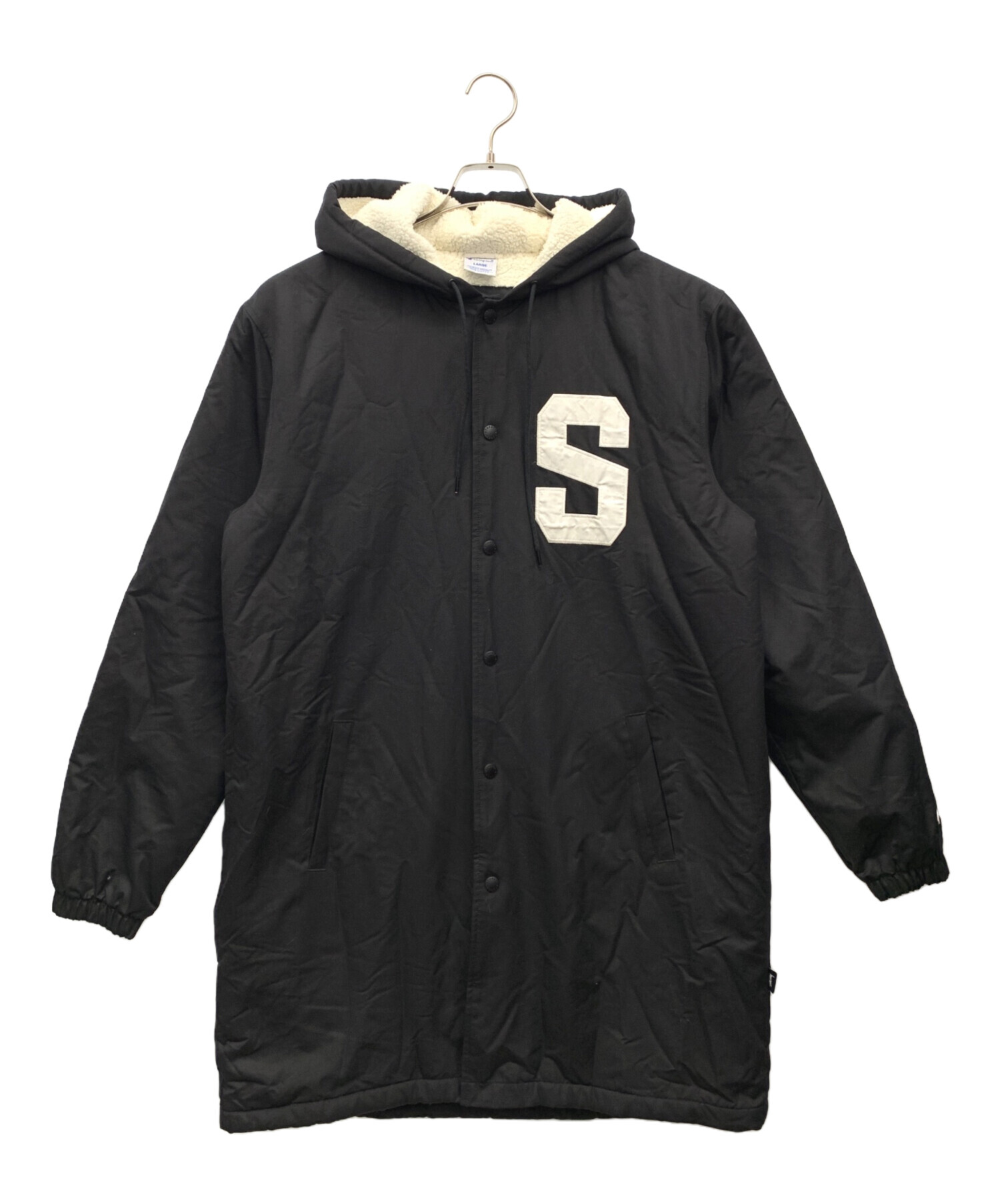 良品✨Stussy×Champion ピーコート 裏地ボア ブラック XL 青単 中古・古着通販】Champion (チャンピオン) stussy (ステューシー