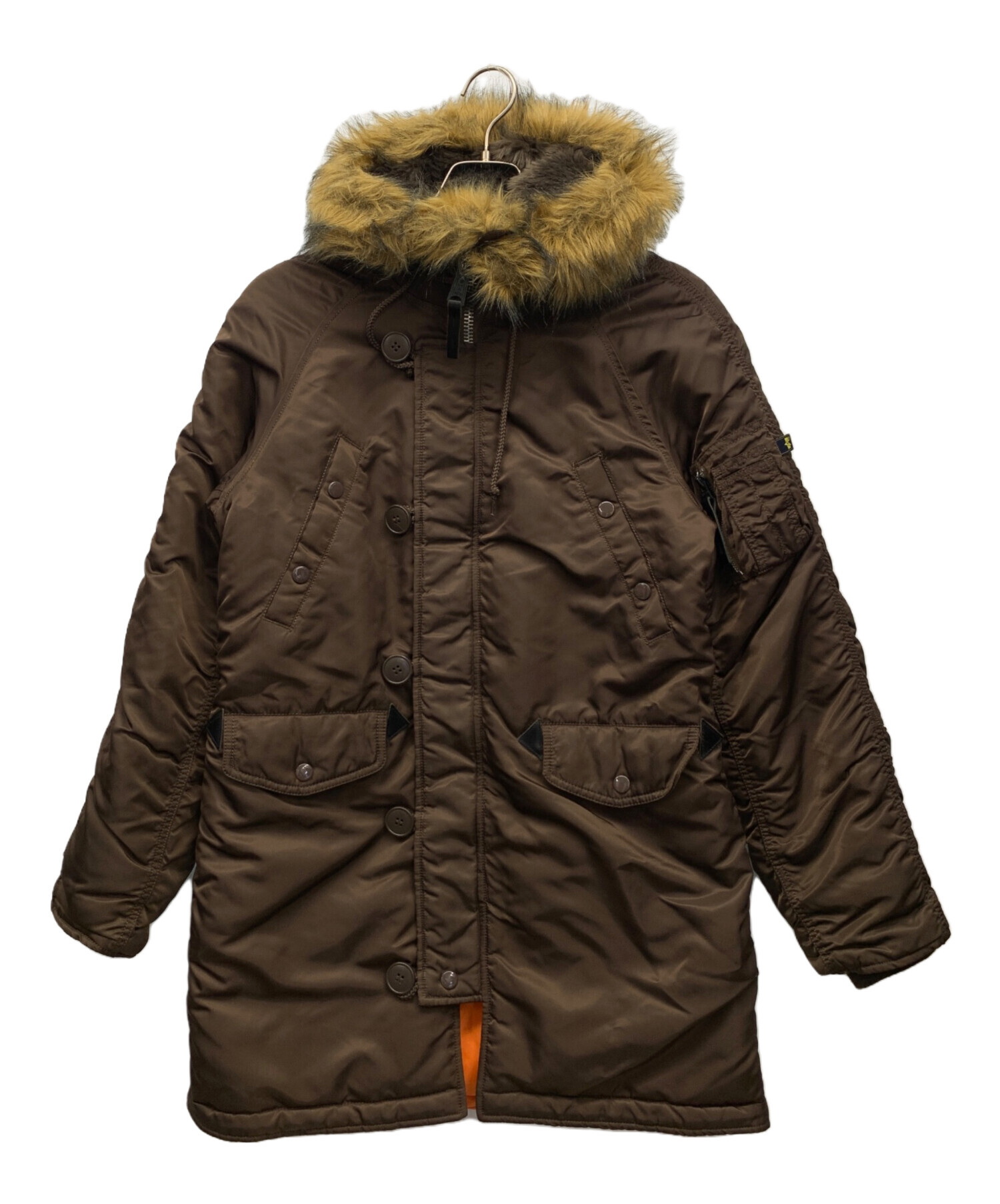 中古・古着通販】ALPHA (アルファ) N-2Bジャケット ブラウン×オレンジ