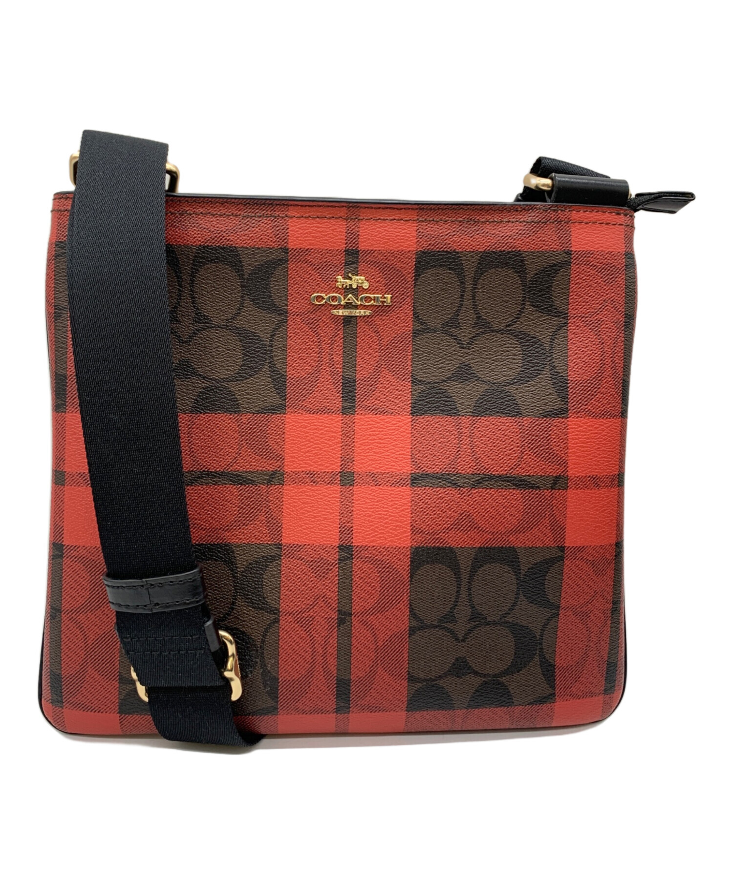 COACH新品 ショルダーバッグ ブラック/レッド