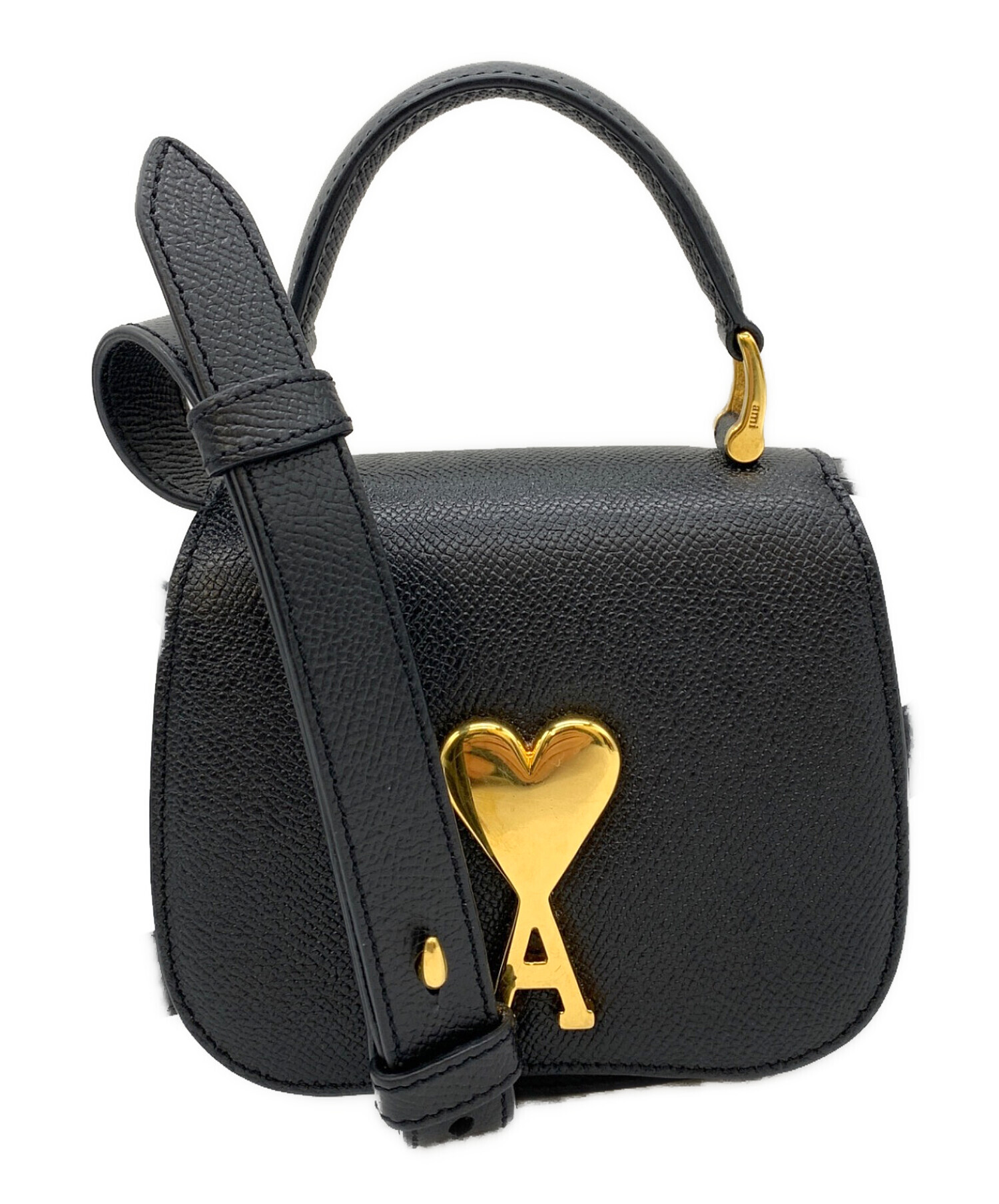 AMI PARIS レディース ミニショルダーバッグ ブラック 中古・古着通販】AMIPARIS (アミパリス) ミニショルダーバッグ