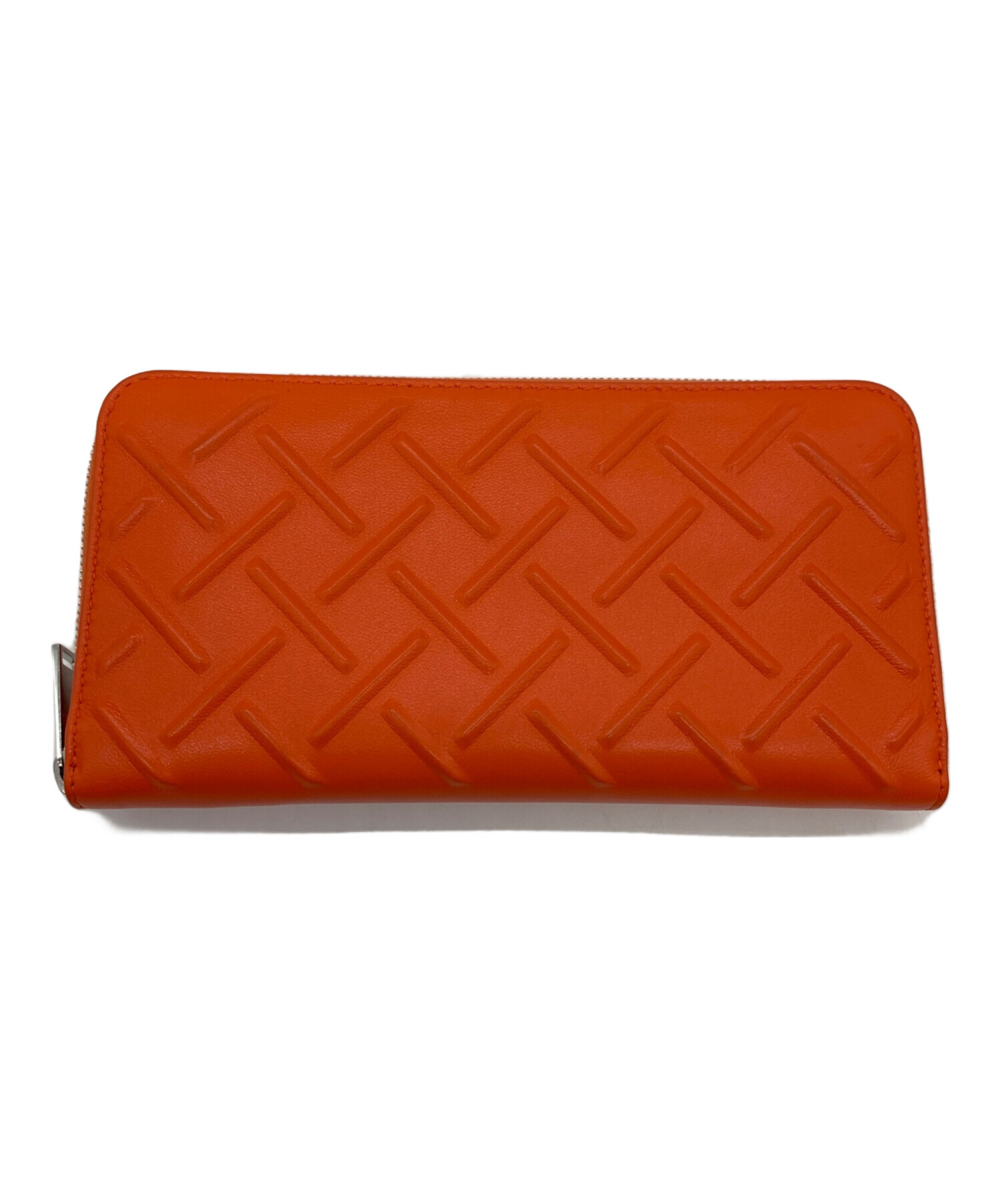 中古・古着通販】BOTTEGA VENETA (ボッテガベネタ) 長財布 オレンジ 