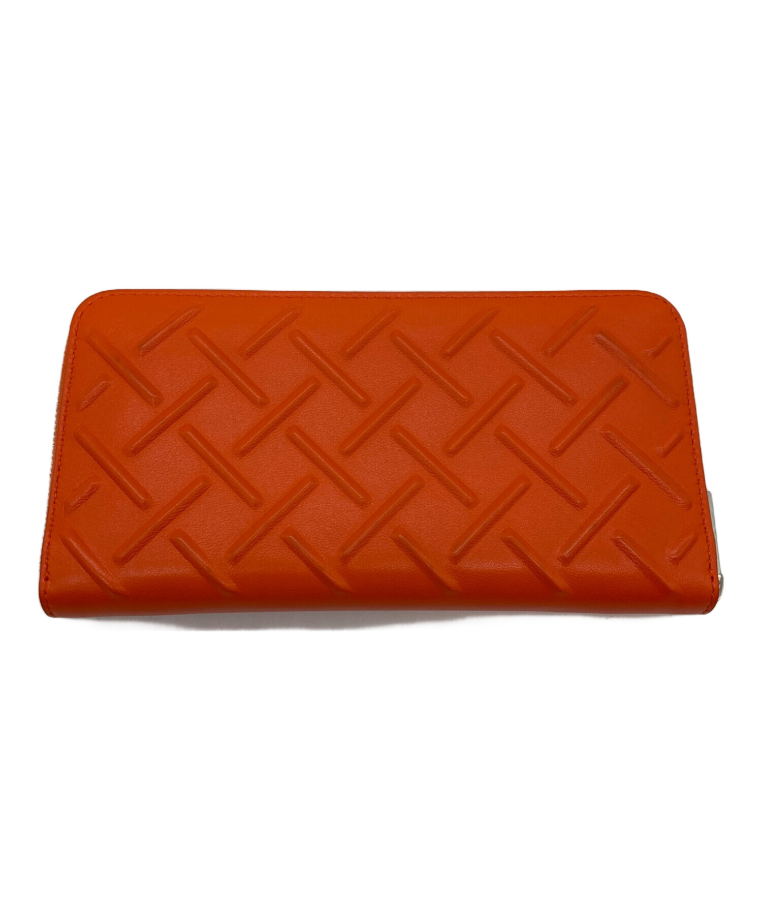 中古・古着通販】BOTTEGA VENETA (ボッテガベネタ) 長財布 オレンジ 