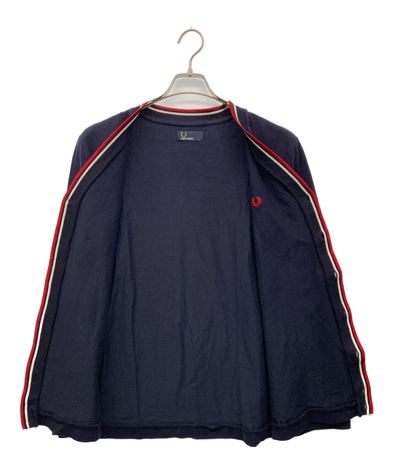 中古・古着通販】FRED PERRY (フレッドペリー) カーディガン ネイビー 