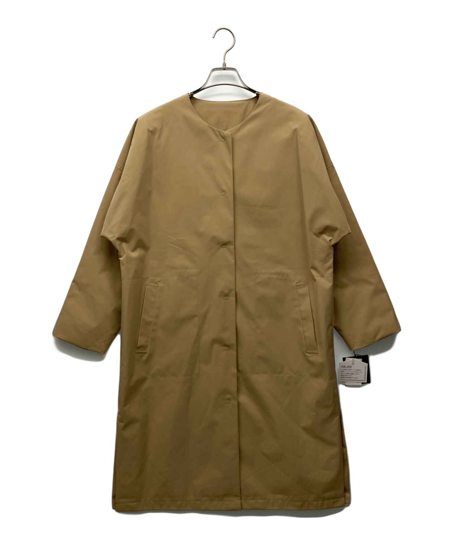 中古・古着通販】GIPSY BLUE (GIPSY BLUE) ノーカラーコート ベージュ  