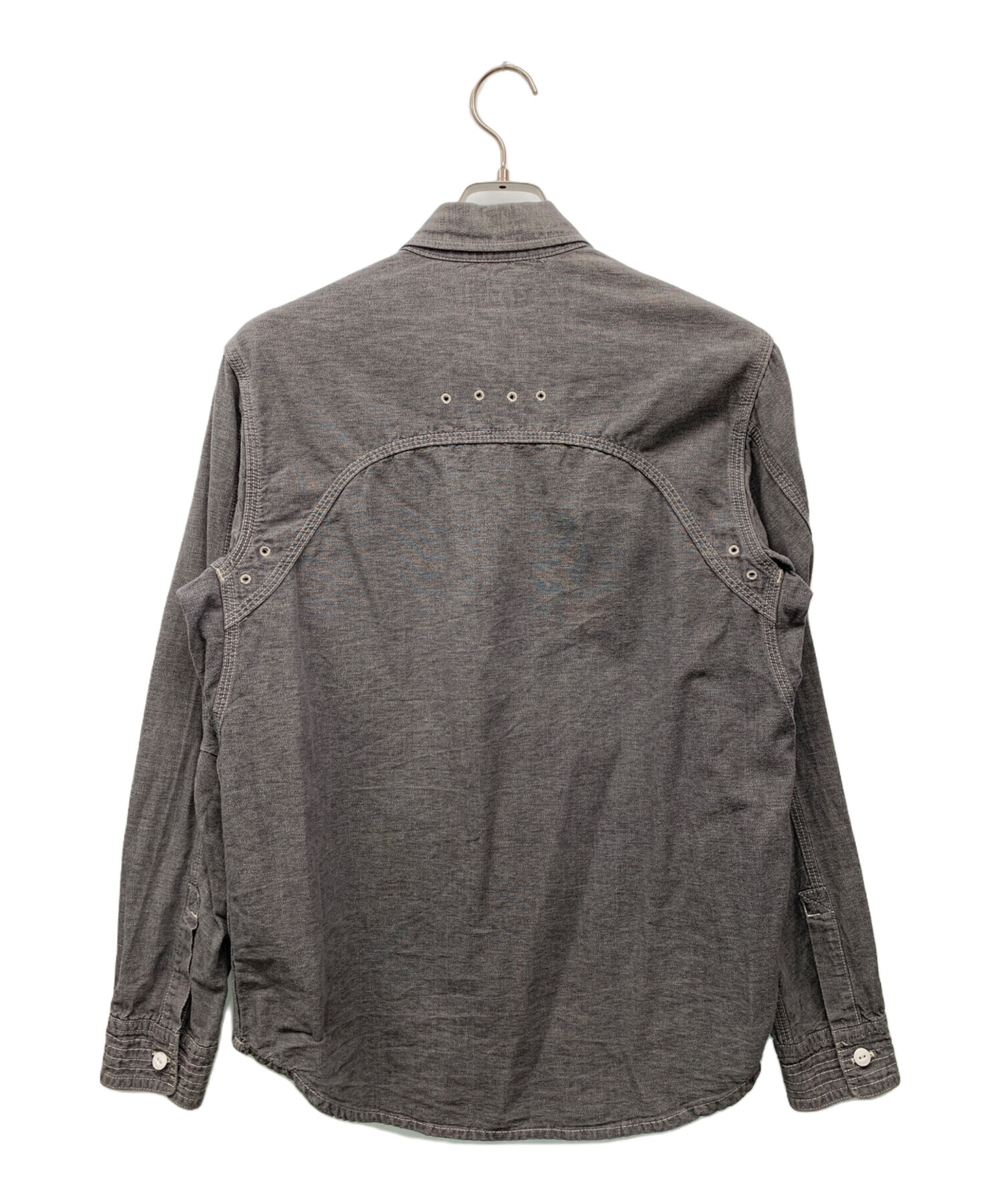 中古・古着通販】SASSAFRAS (ササフラス) デニムシャツ グレー サイズ