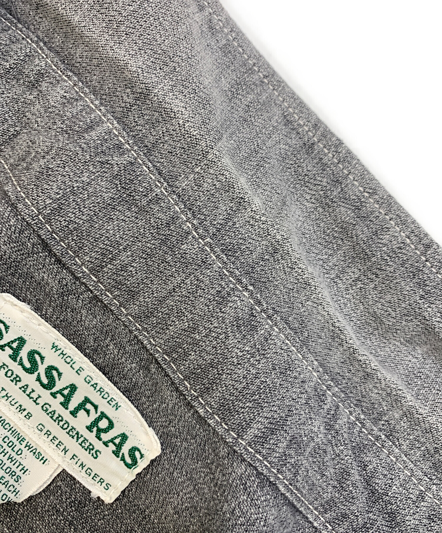 中古・古着通販】SASSAFRAS (ササフラス) デニムシャツ グレー サイズ