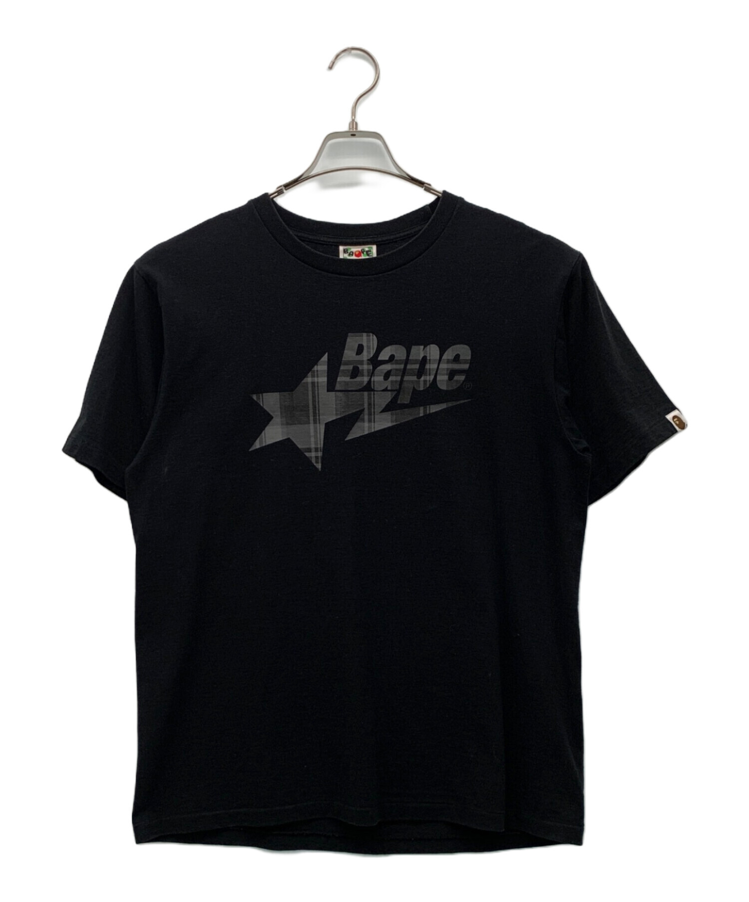 A Aape Tシャツ L 黒 BATHING APE エイプ クルーネックTシャツ L 黒 赤