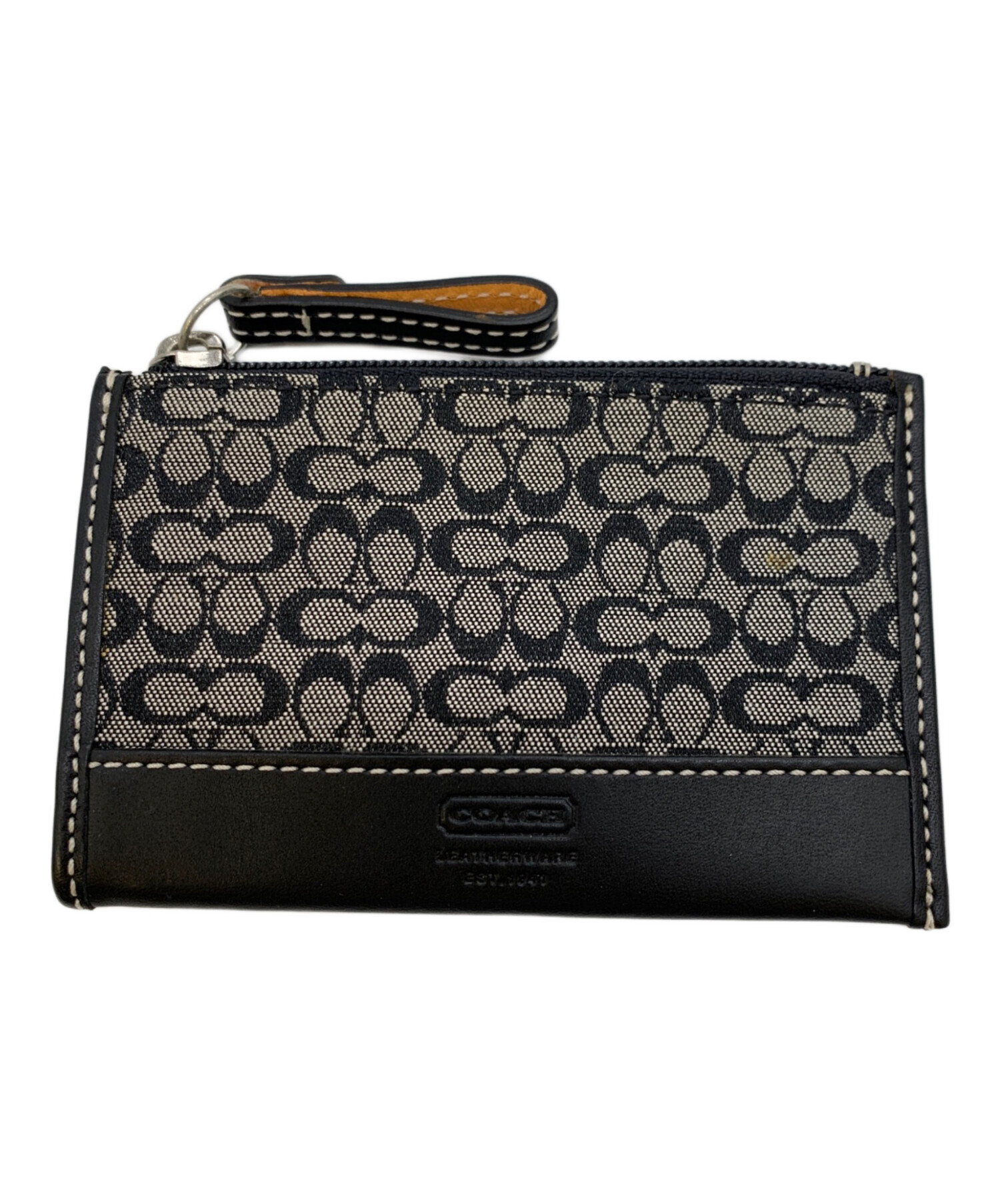 中古・古着通販】COACH (コーチ) コインケース ベージュ×ブラック 