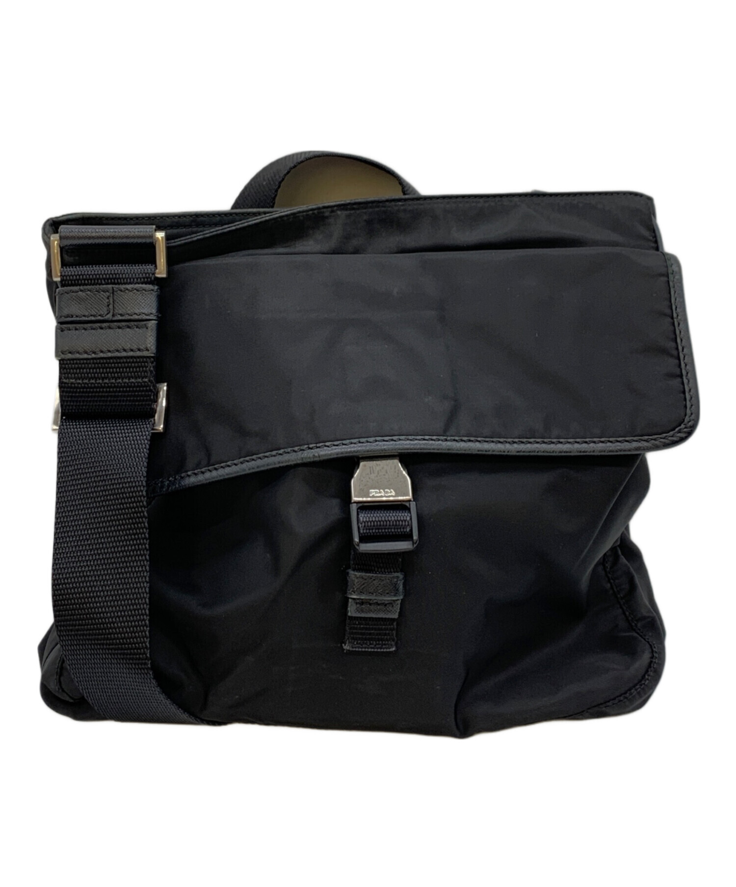 中古・古着通販】PRADA (プラダ) ナイロンショルダーバッグ ブラック