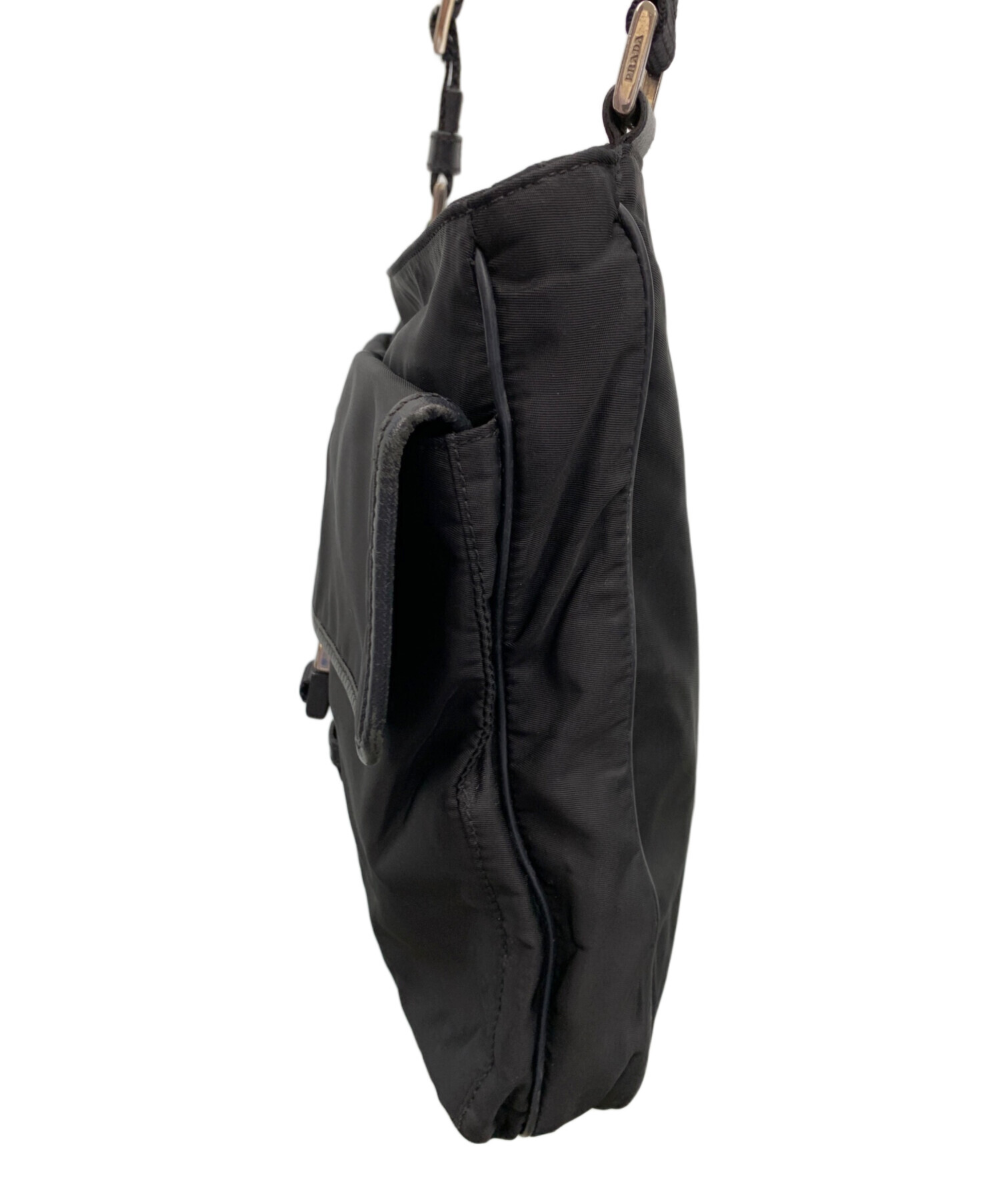 中古・古着通販】PRADA (プラダ) ナイロンショルダーバッグ ブラック