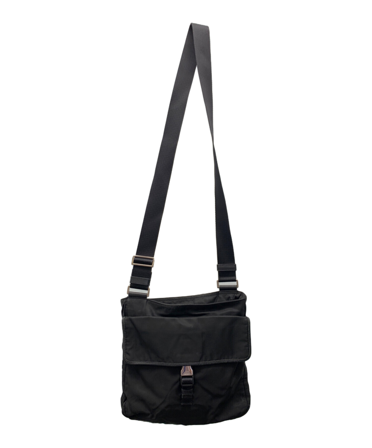 中古・古着通販】PRADA (プラダ) ナイロンショルダーバッグ ブラック