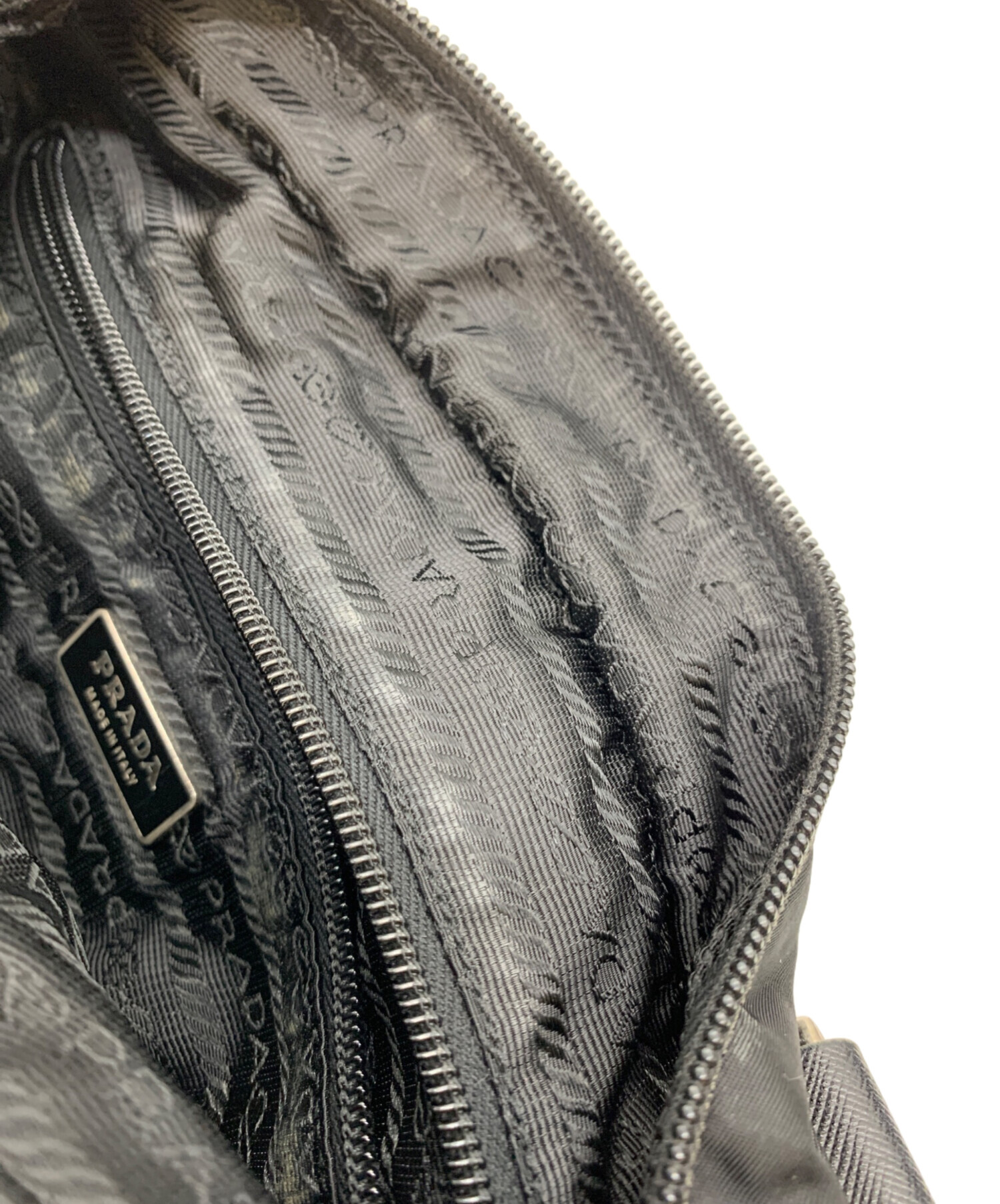 中古・古着通販】PRADA (プラダ) ナイロンショルダーバッグ ブラック