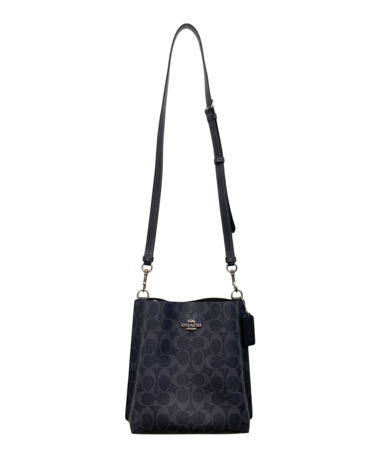 中古・古着通販】COACH (コーチ) モリー バケット バッグ ネイビー 