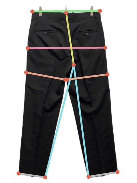 中古・古着通販】LOEWE (ロエベ) スラックス ブラック サイズ:48