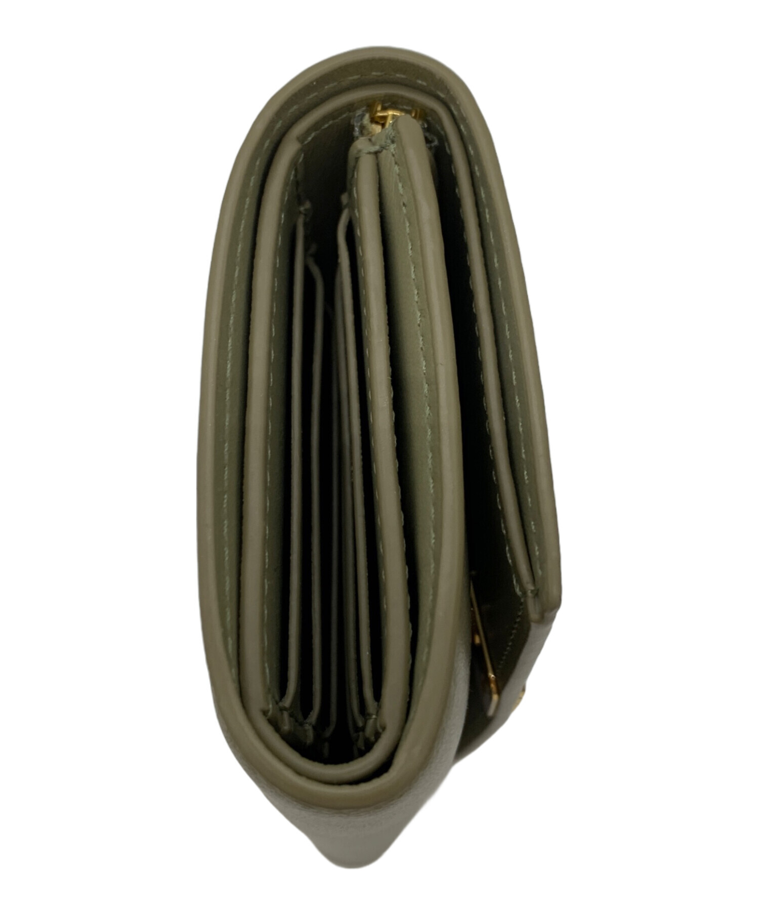 中古・古着通販】LOEWE (ロエベ) 3つ折り財布 オリーブ｜ブランド