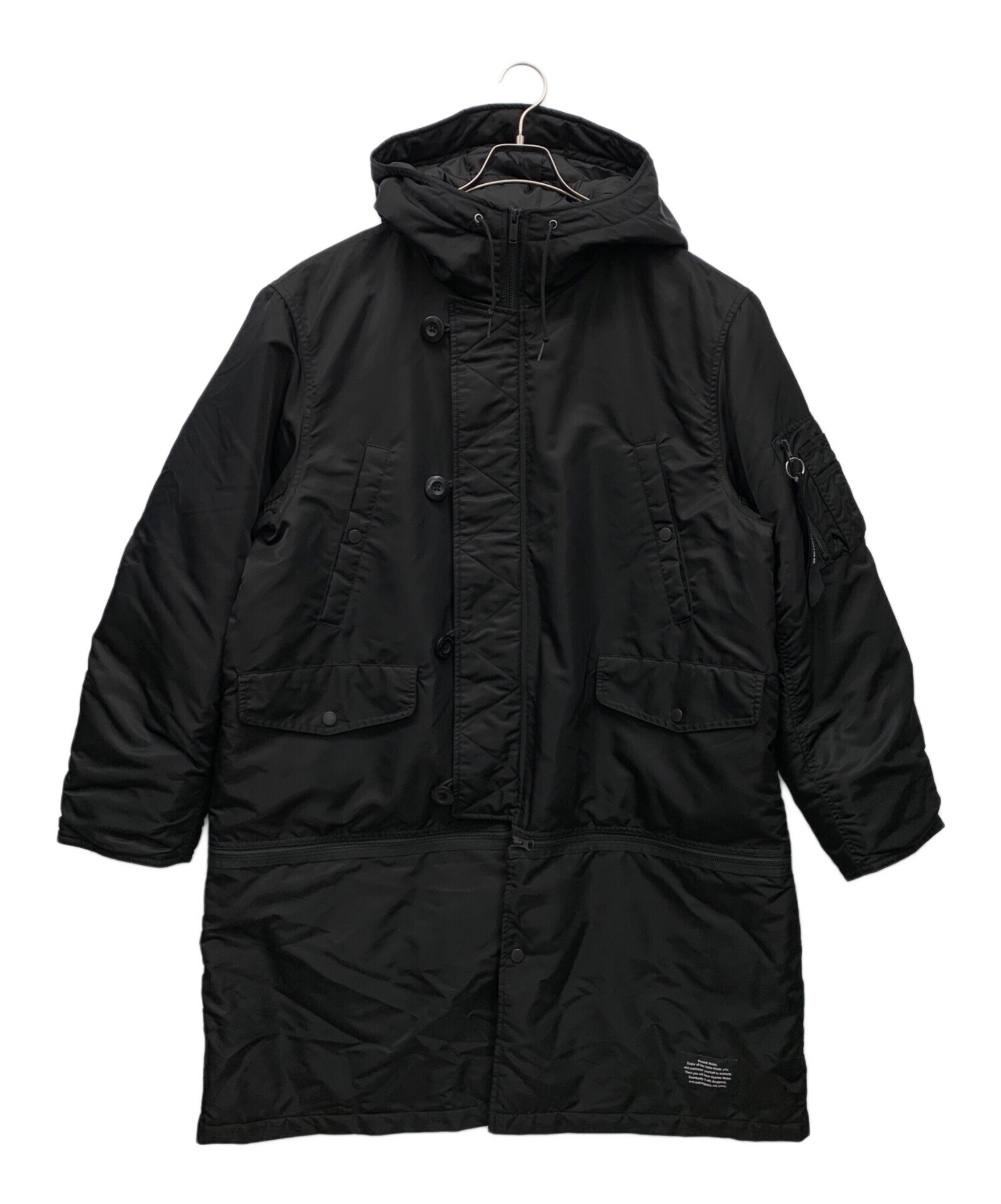 UNDERCOVER コート ブラック 中古・古着通販】GU (ジーユー) UNDERCOVER (アンダーカバー) 中綿