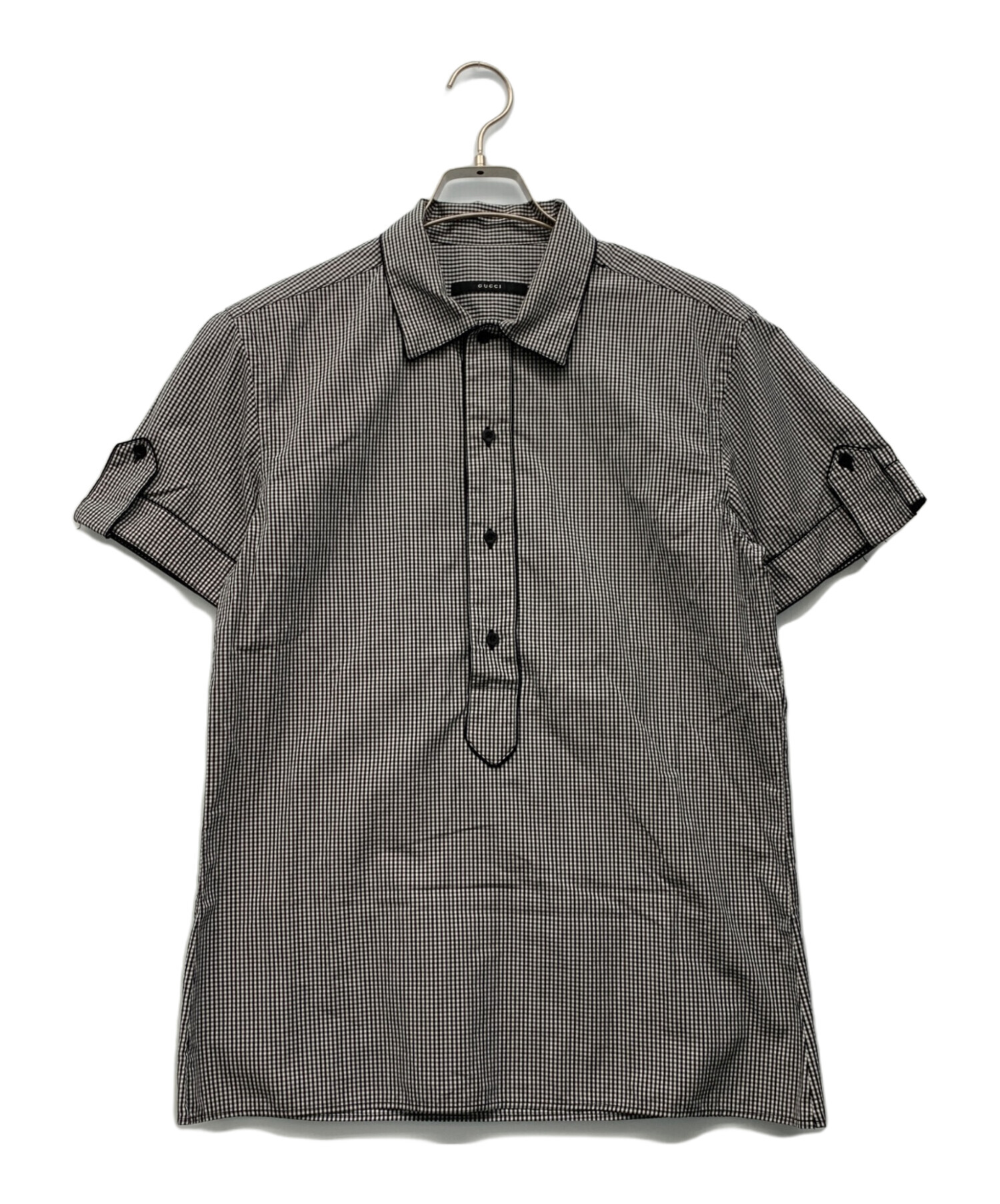 中古・古着通販】GUCCI (グッチ) 半袖シャツ ブラック サイズ:40 