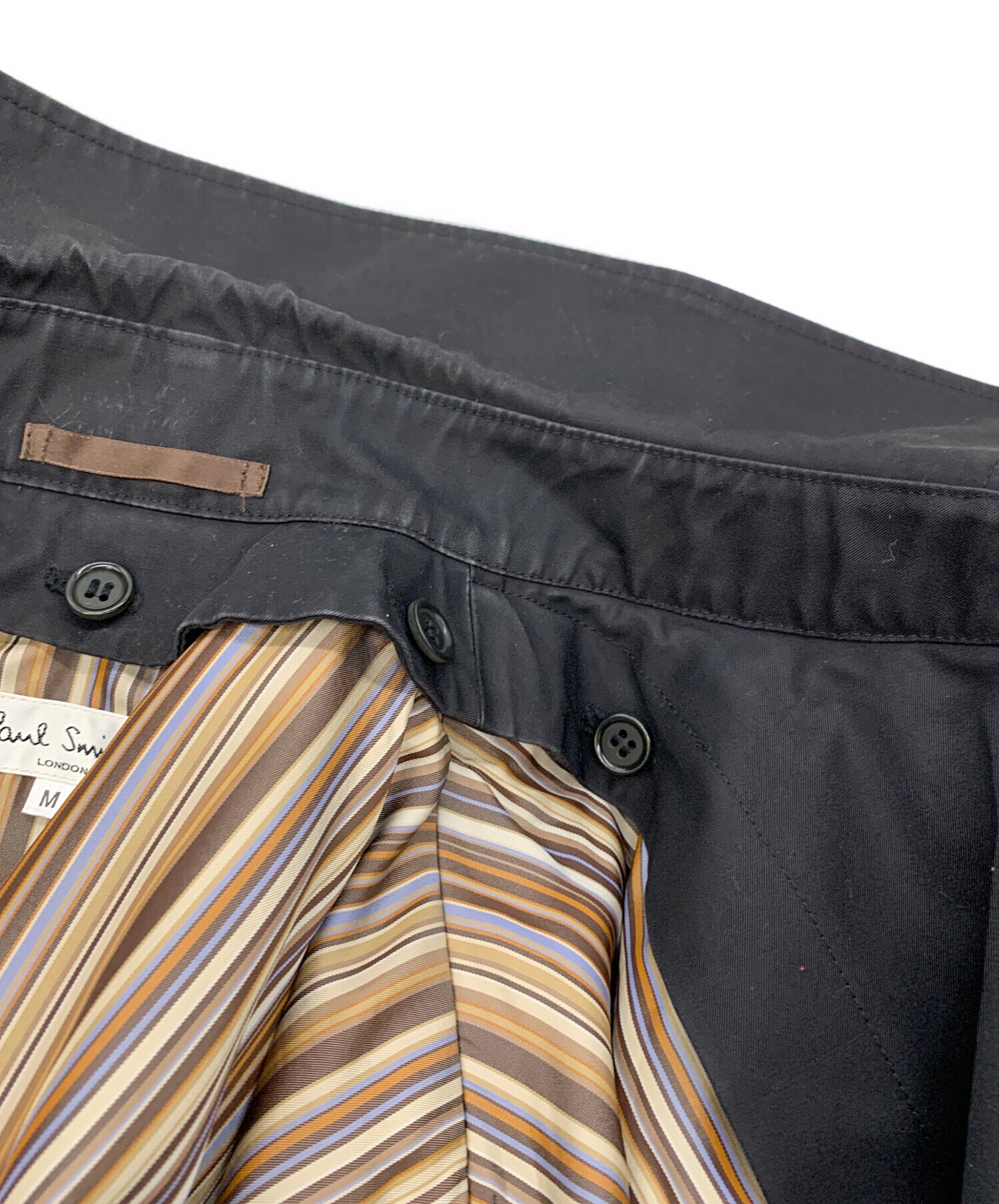 Paul Smith ポールスミス トレンチコート　Mサイズ　ブラック 中古・古着通販】Paul Smith (ポールスミス) トレンチコート ブラック