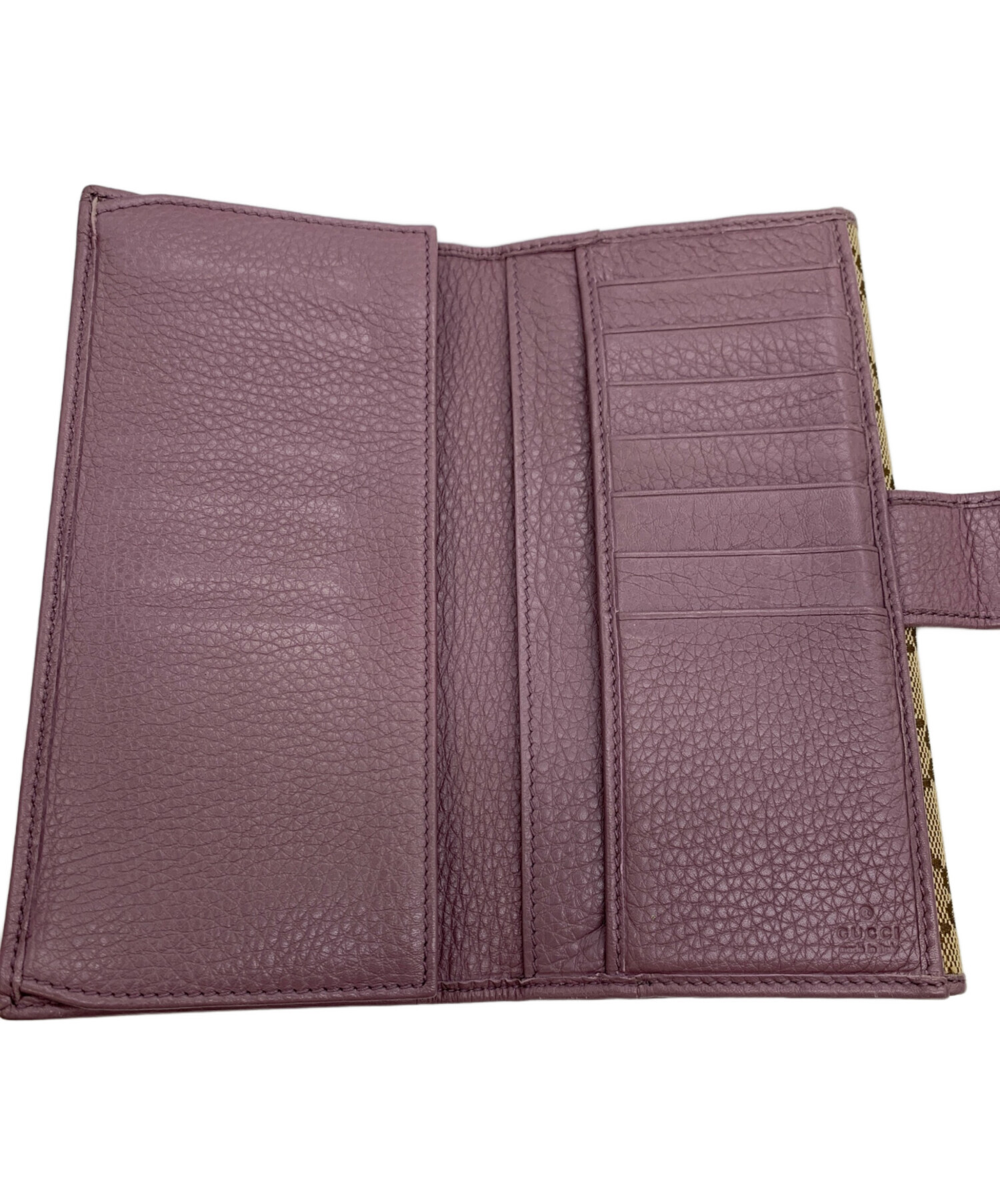 中古・古着通販】GUCCI (グッチ) 長財布 ブラウン×ラベンダー 