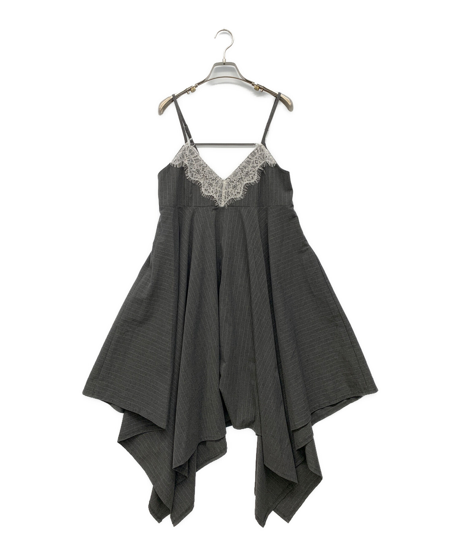 中古・古着通販】POPPY (ポピー) Handkerchief hem lace cami tunic
