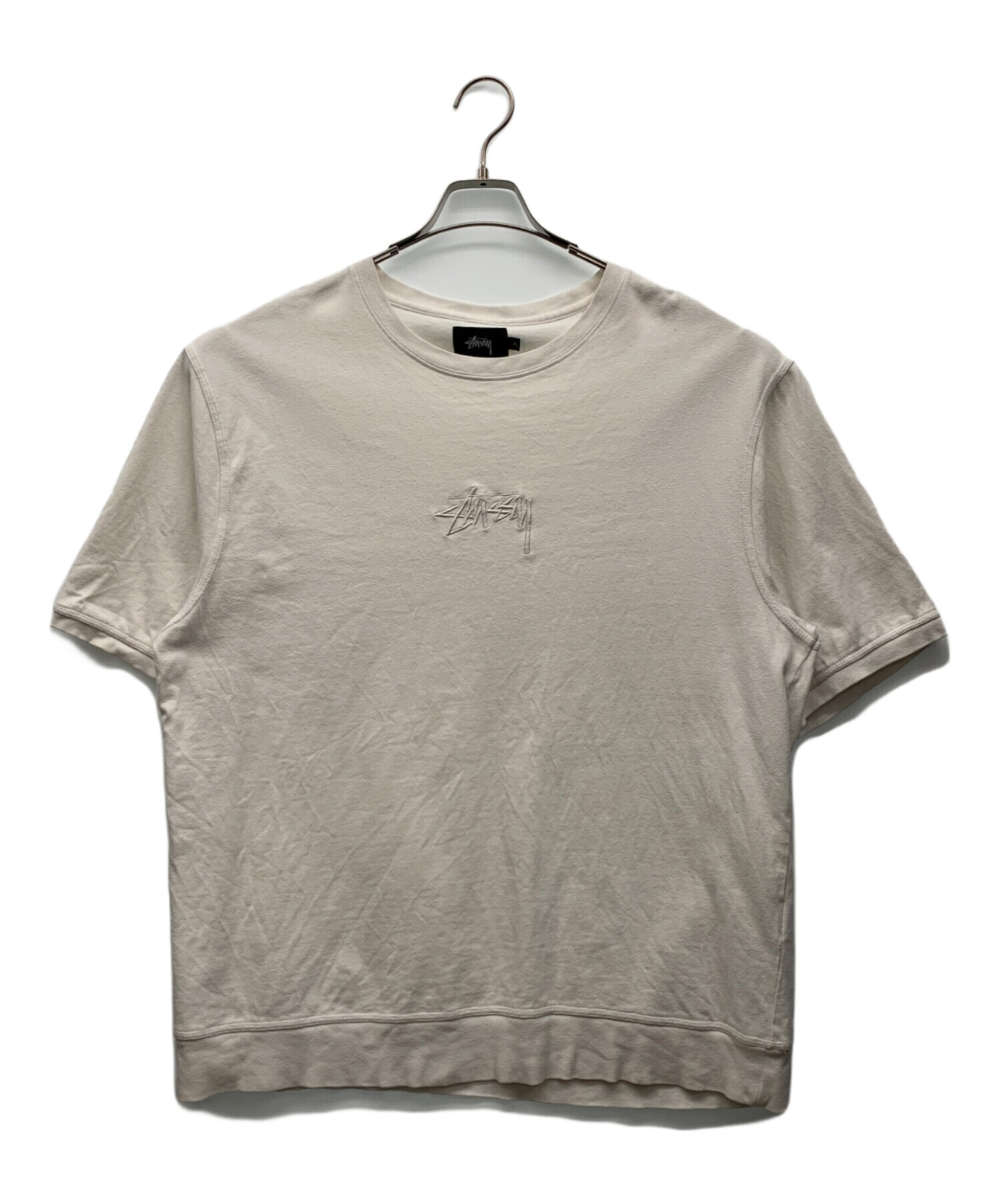 中古・古着通販】stussy (ステューシー) ロゴ刺繍Tシャツ ホワイト 