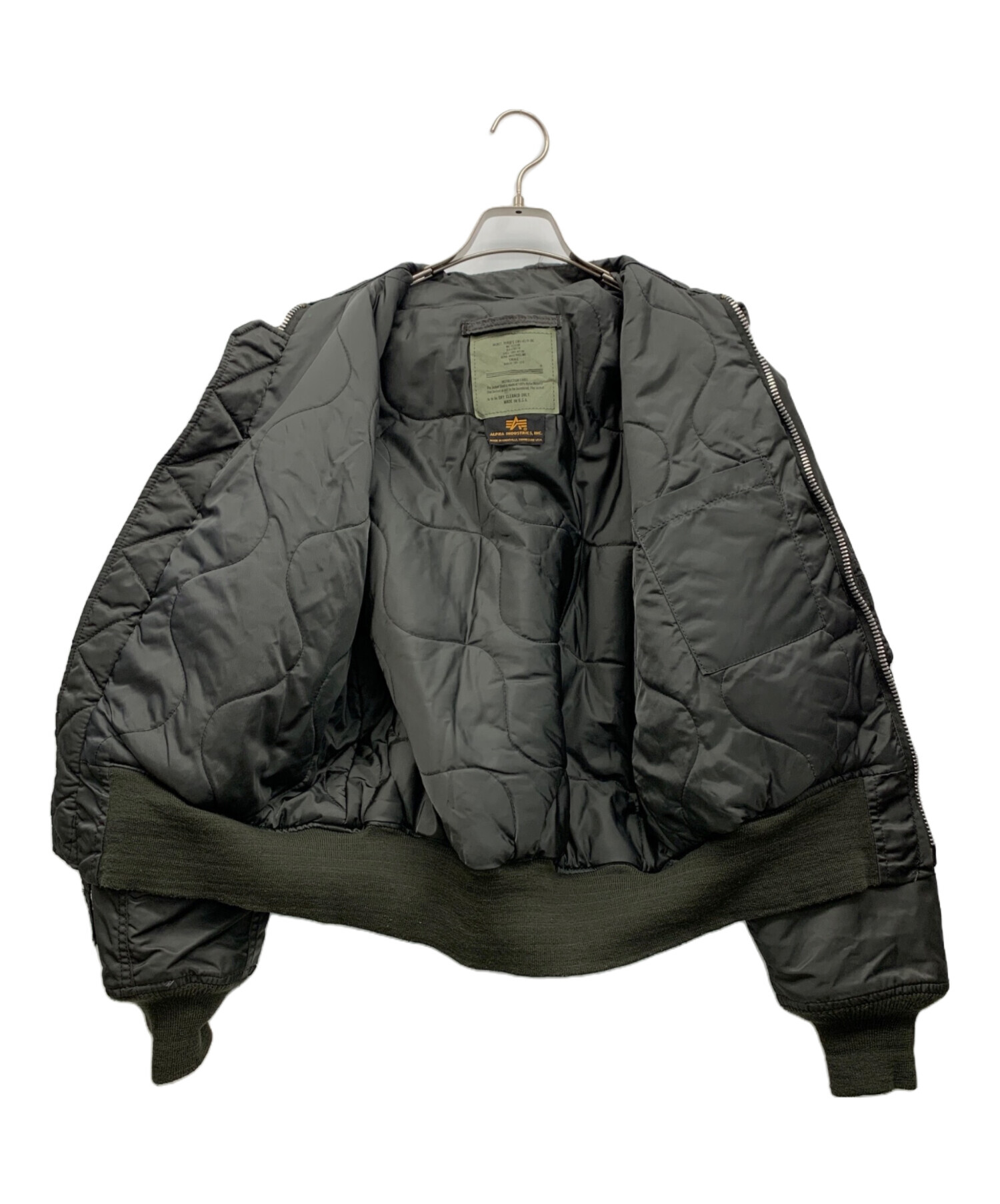 USA製 CWU-45 アルファ フライトジャケット XL MA1 カーキ 緑 USA製 CWU-45 アルファ フライトジャケット XL MA1 カーキ 緑 alpha