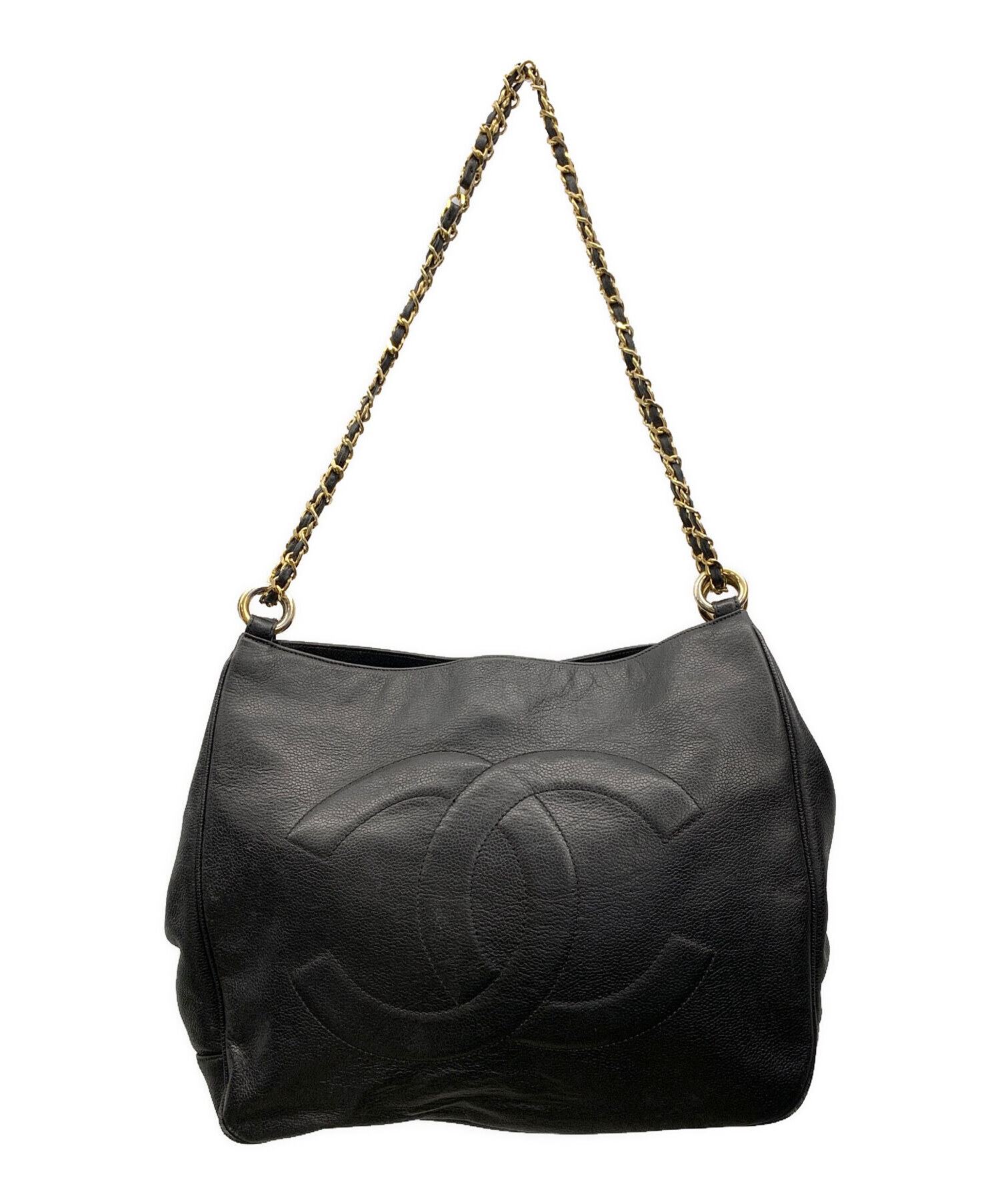 未使用に近い/CHANEL/シャネル/黒/デカココ/ショルダーバッグ CHANEL】シャネル チェーンショルダー ショルダーバッグ