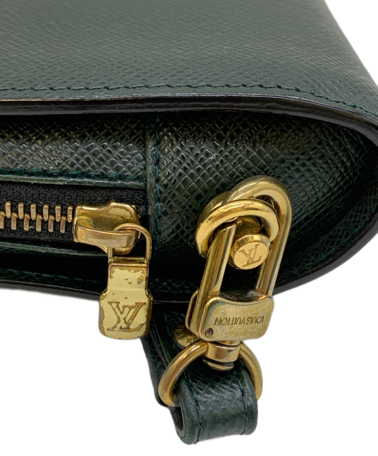 VUITTON グリーンバック 中古・古着通販】LOUIS VUITTON (ルイ ヴィトン) セカンドバッグ