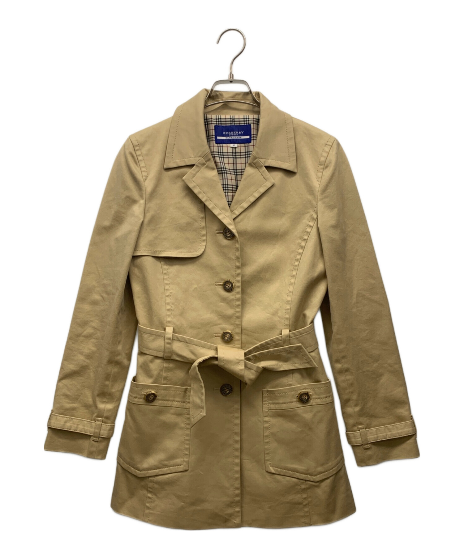 BURBERRY コートベージュ　サイズ:40 中古・古着通販】BURBERRY BLUE LABEL (バーバリーロンドンブルー