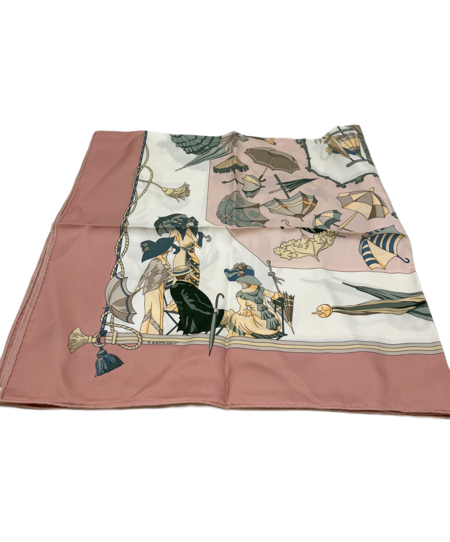 中古・古着通販】HERMES (エルメス) スカーフ ピンク×ホワイト