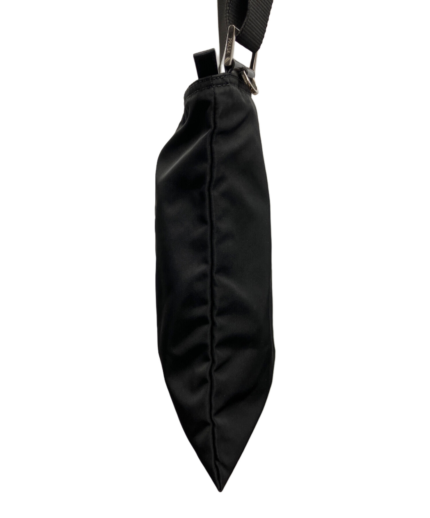Stone  ブラックナイロンショルダーバッグ 新品、未使用 中古・古着通販】PRADA (プラダ) ナイロンショルダーバッグ ブラック
