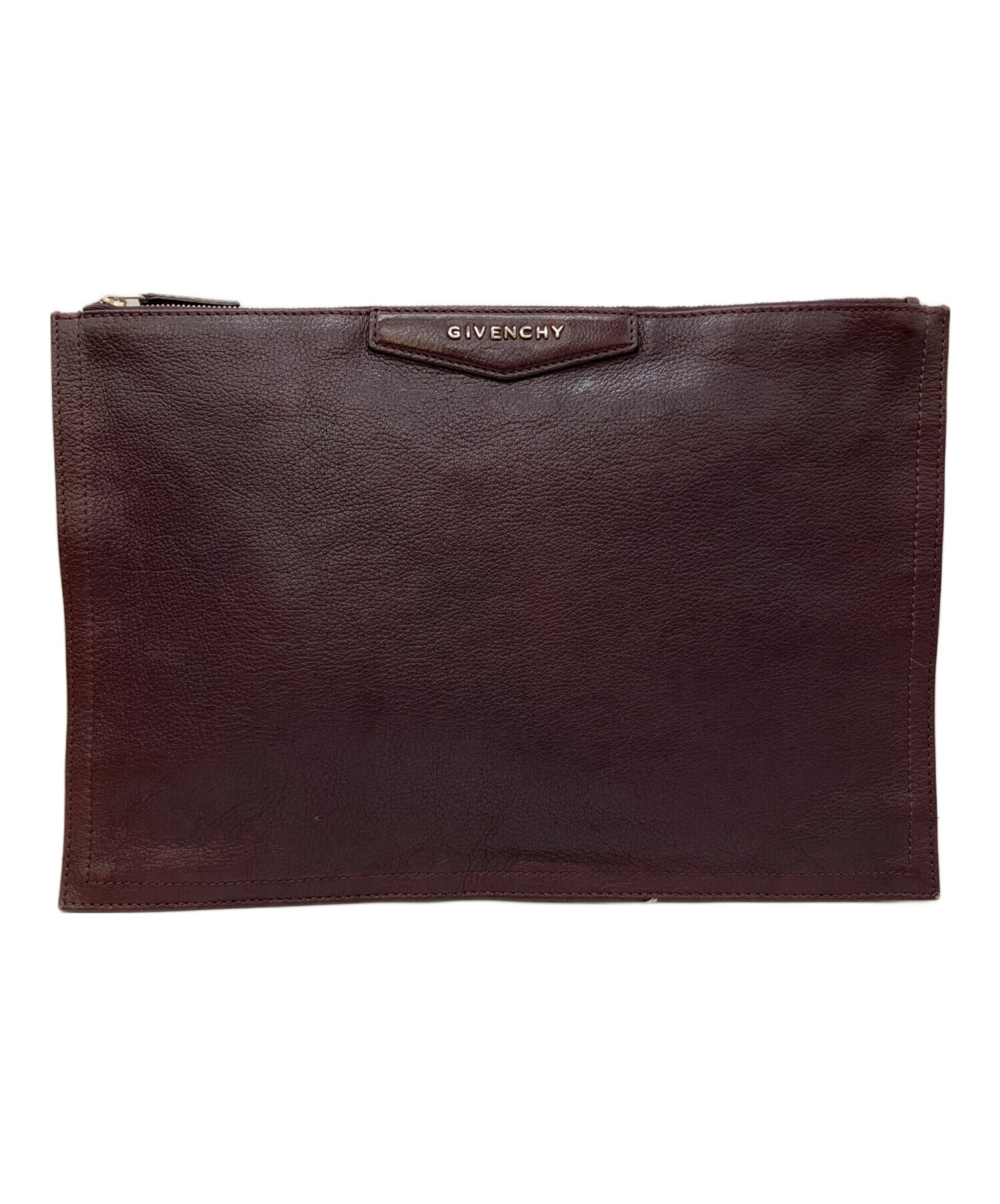 中古・古着通販】GIVENCHY (ジバンシィ) クラッチバッグ ワインレッド