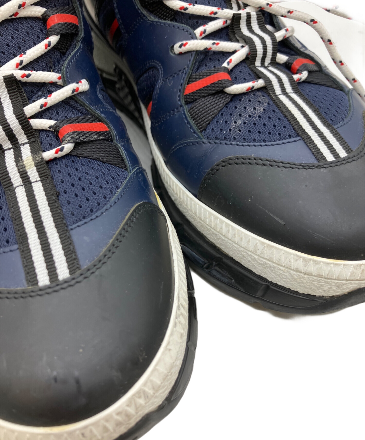 中古・古着通販】BURBERRY (バーバリー) スニーカー ネイビー サイズ