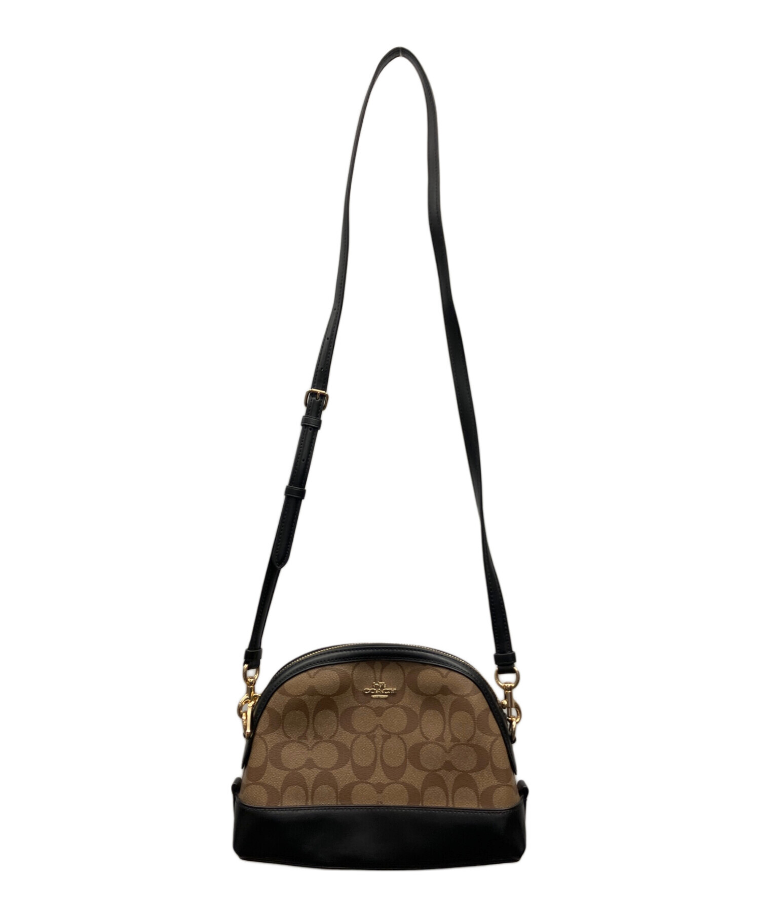 中古・古着通販】COACH (コーチ) ショルダーバッグ ベージュ×ブラック