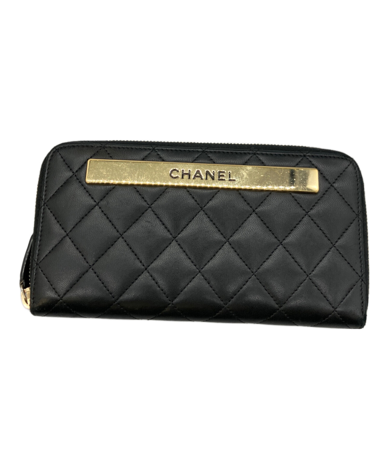 中古・古着通販】CHANEL (シャネル) ラウンドファスナー長財布