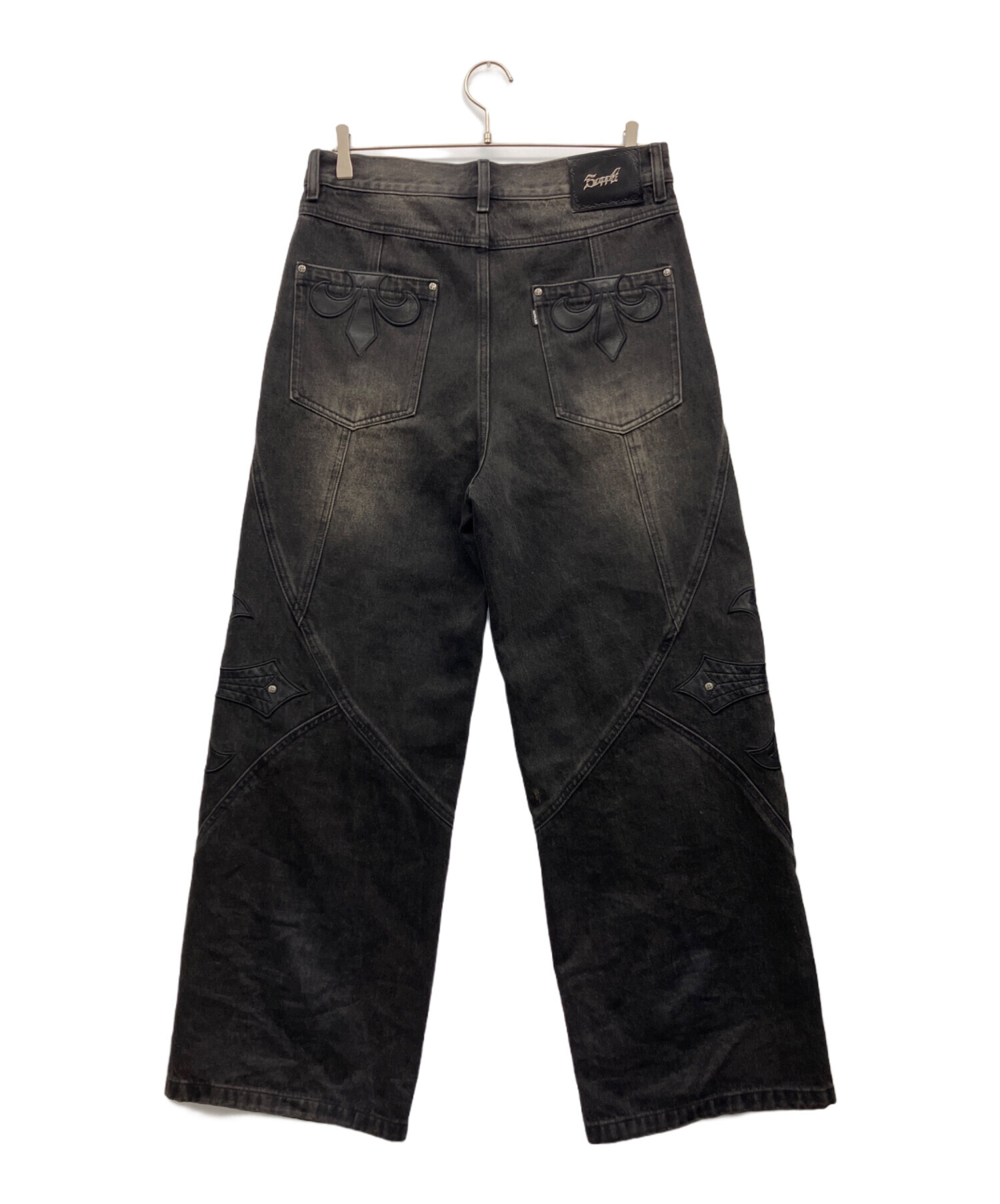中古・古着通販】SUPPLIER (サプライヤー) Cross Leather Patch Baggy 