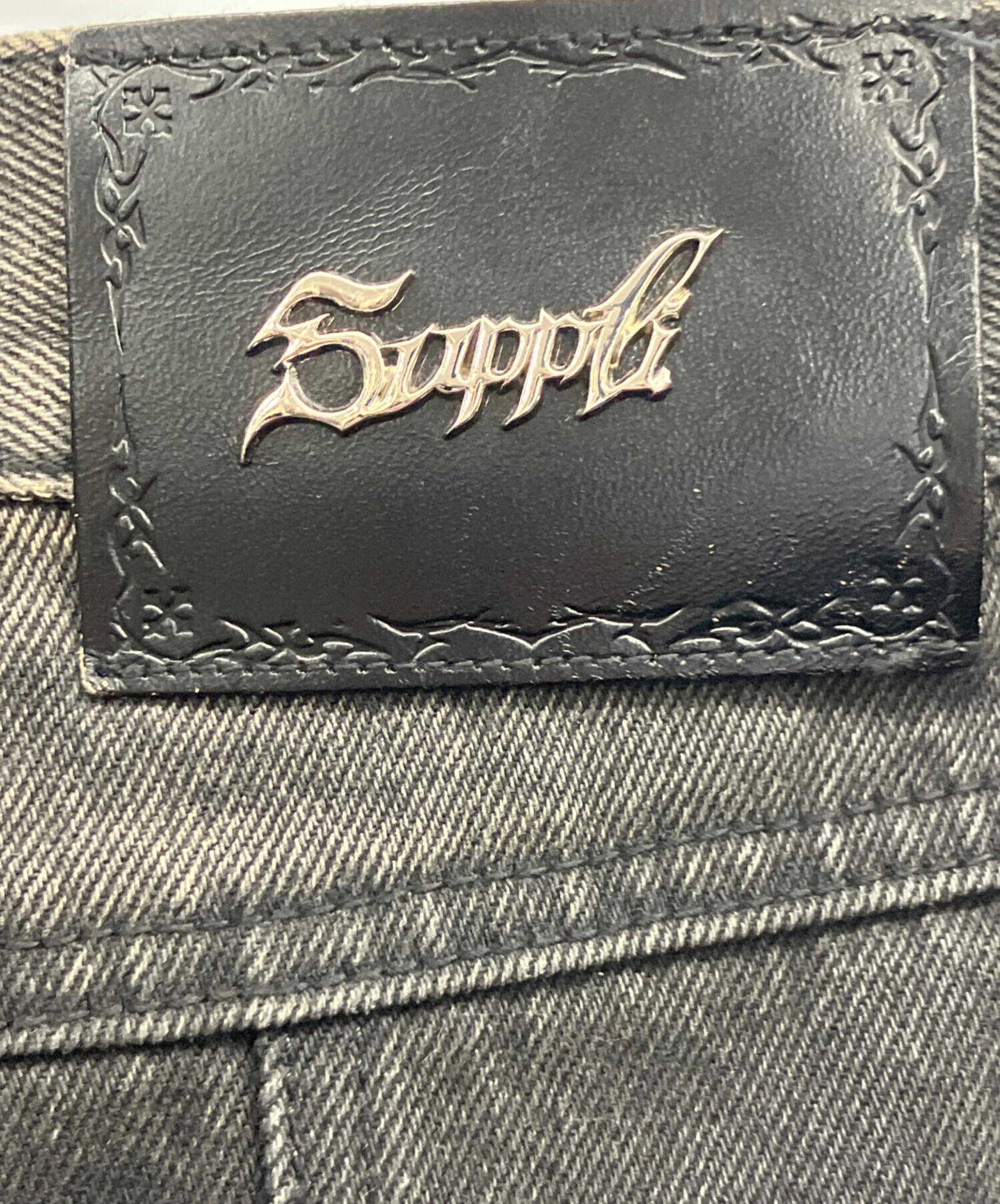 中古・古着通販】SUPPLIER (サプライヤー) Cross Leather Patch Baggy