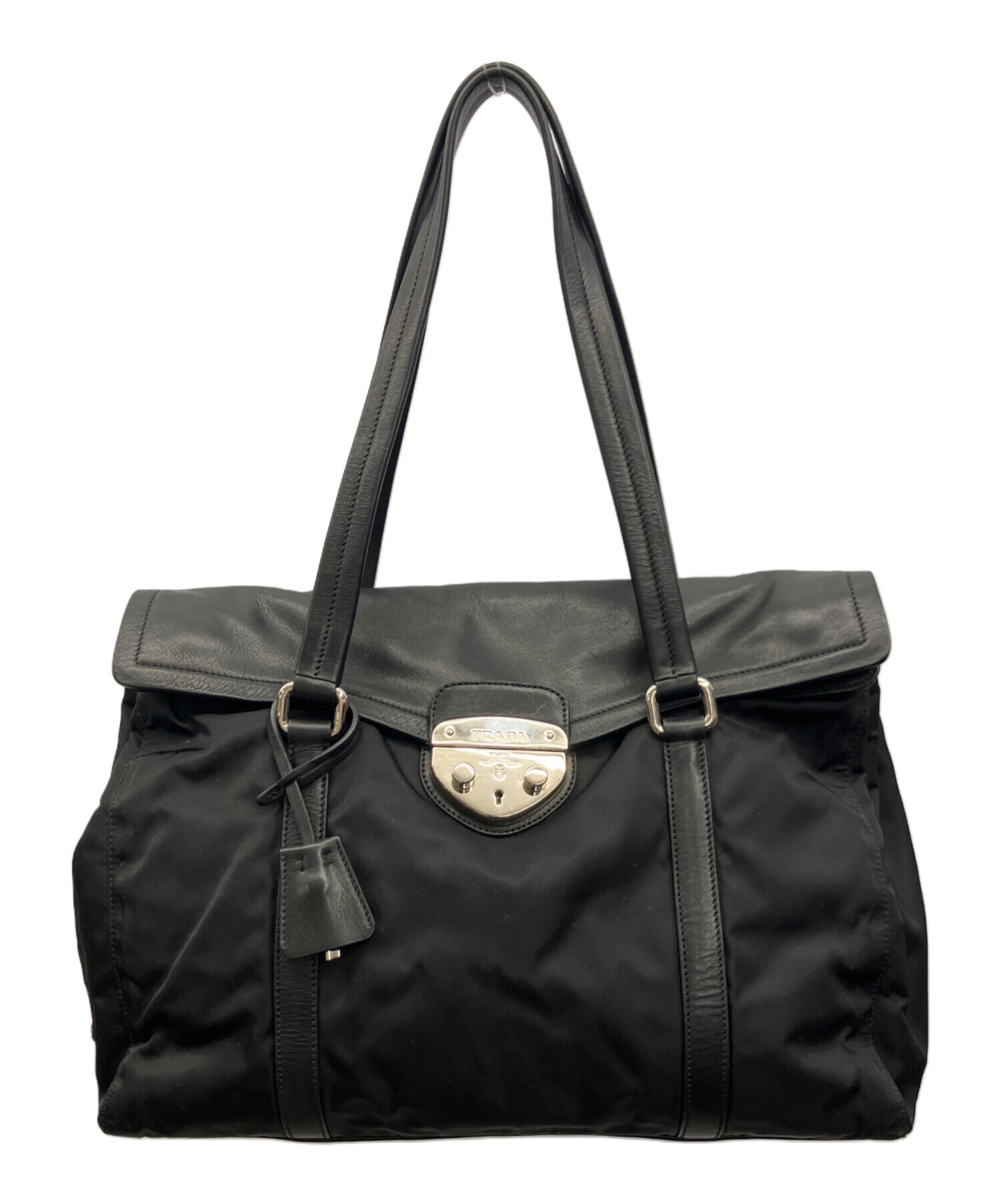 中古・古着通販】PRADA (プラダ) ハンドバッグ ブラック｜ブランド 