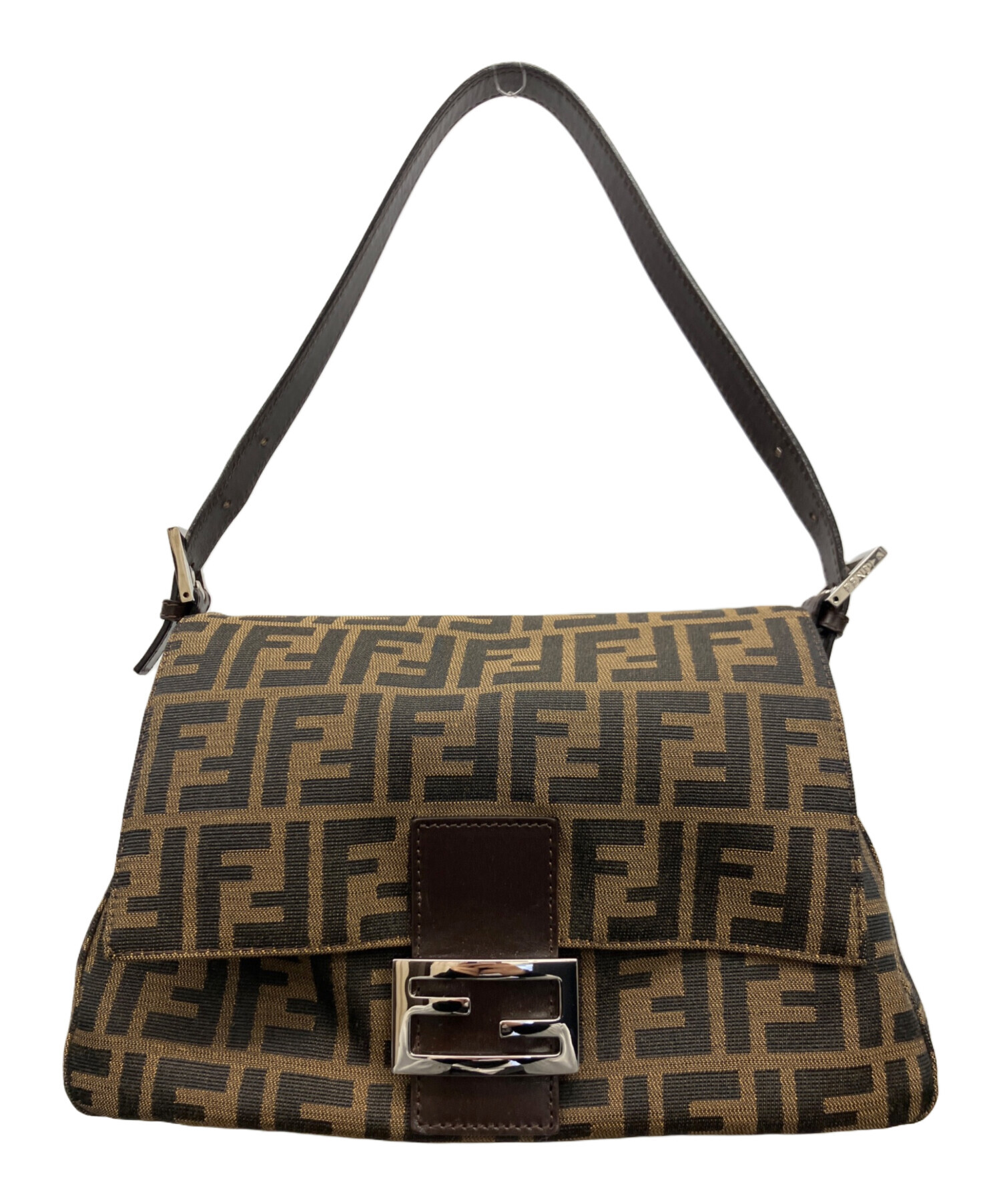 ブラウンレザーショルダーバッグ Fendi 中古・古着通販】FENDI (フェンディ) ショルダーバッグ ブラウン